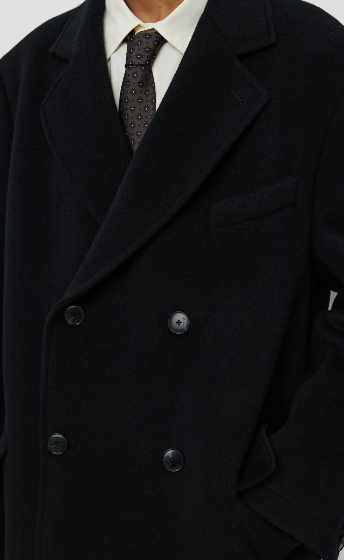 Conference Coat - Black Recycled Wool
