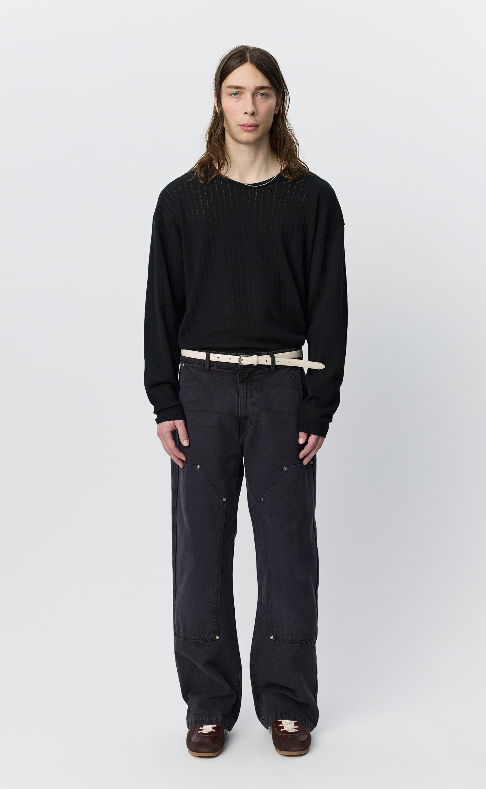 Double Knee Jeans - Dark Grey Canvas – mfpen