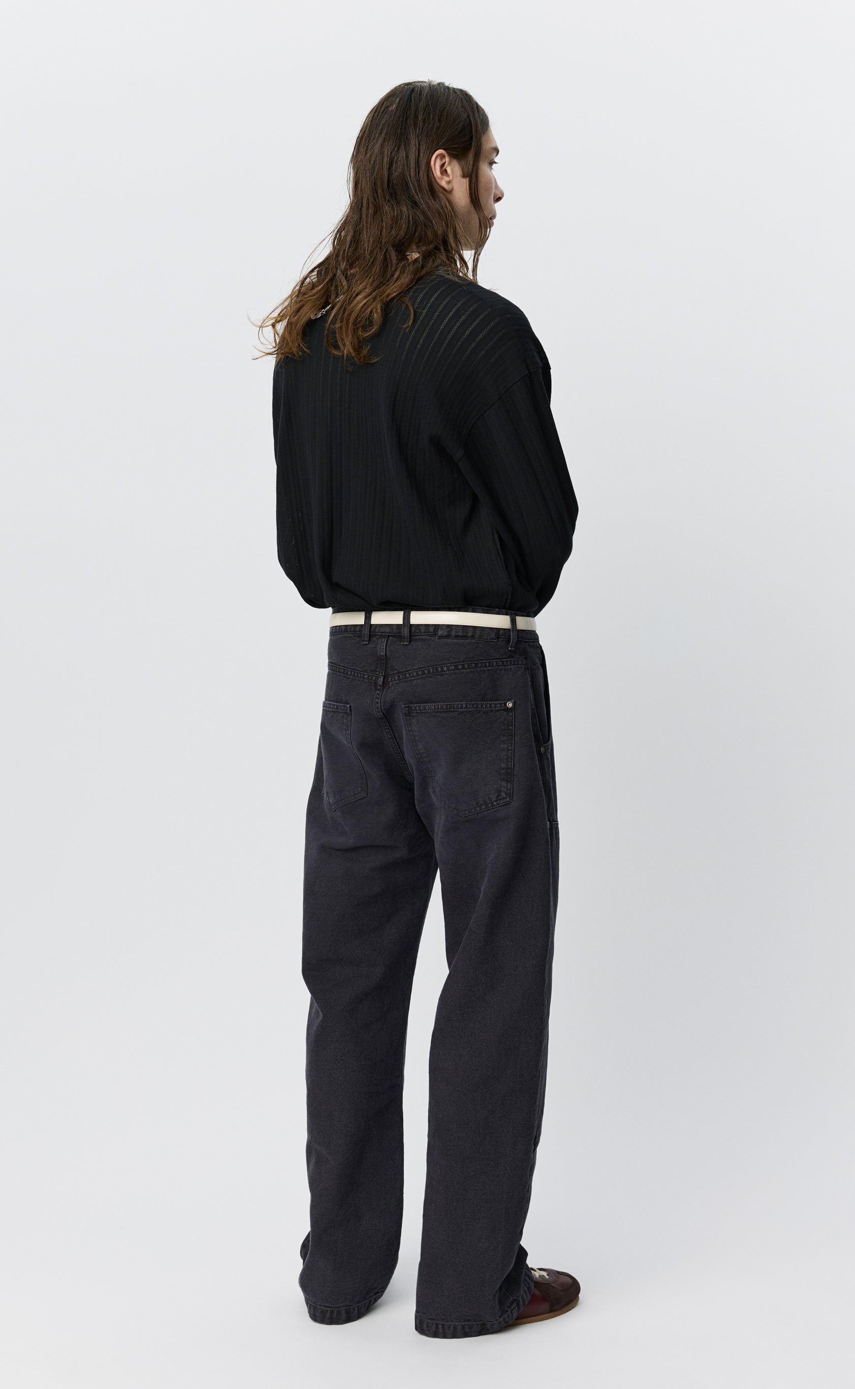 Double Knee Jeans - Dark Grey Canvas – mfpen