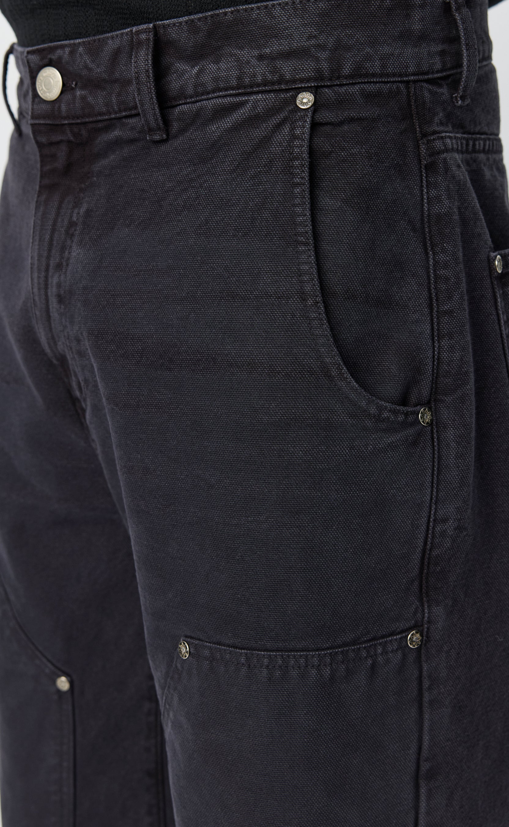 Double Knee Jeans - Dark Grey Canvas – mfpen