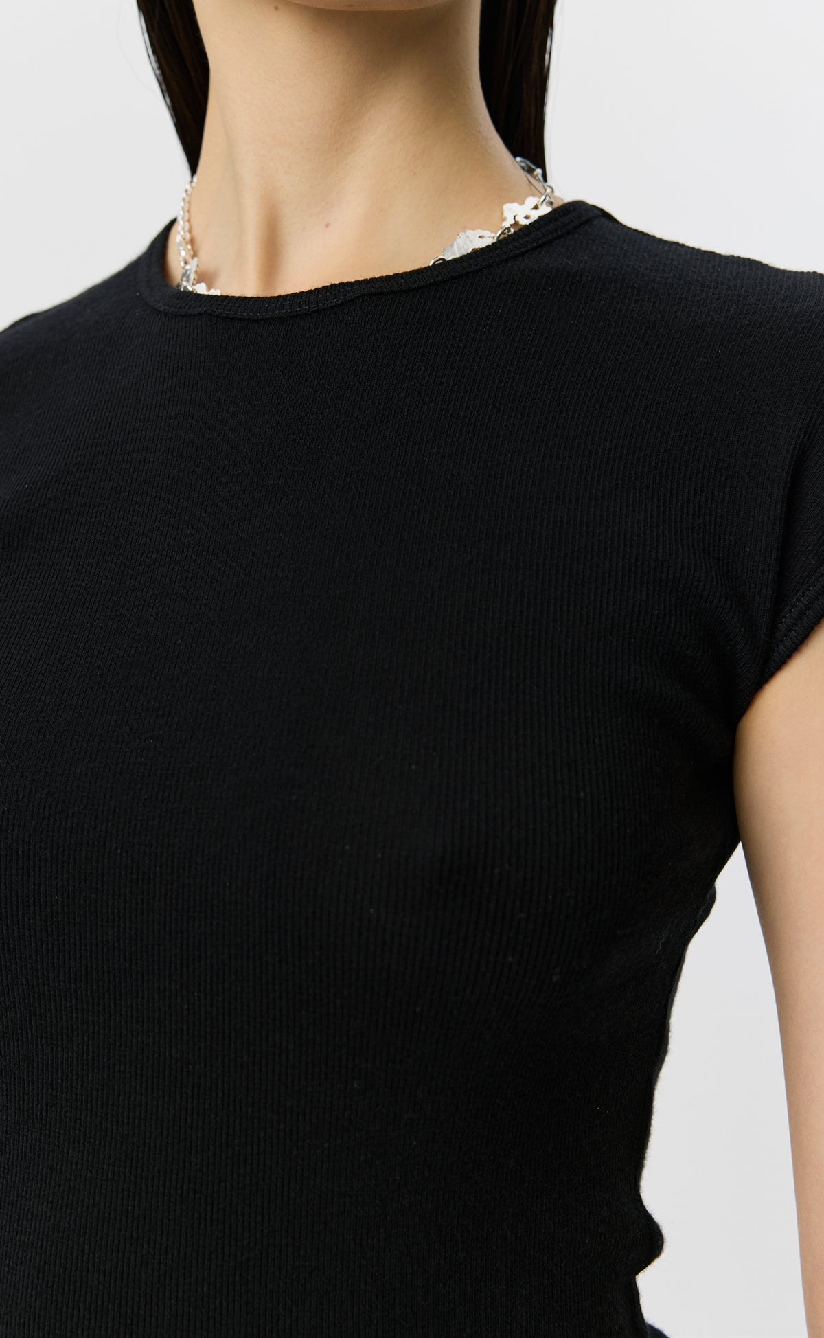 Drop Shoulder Tank - Black Rib