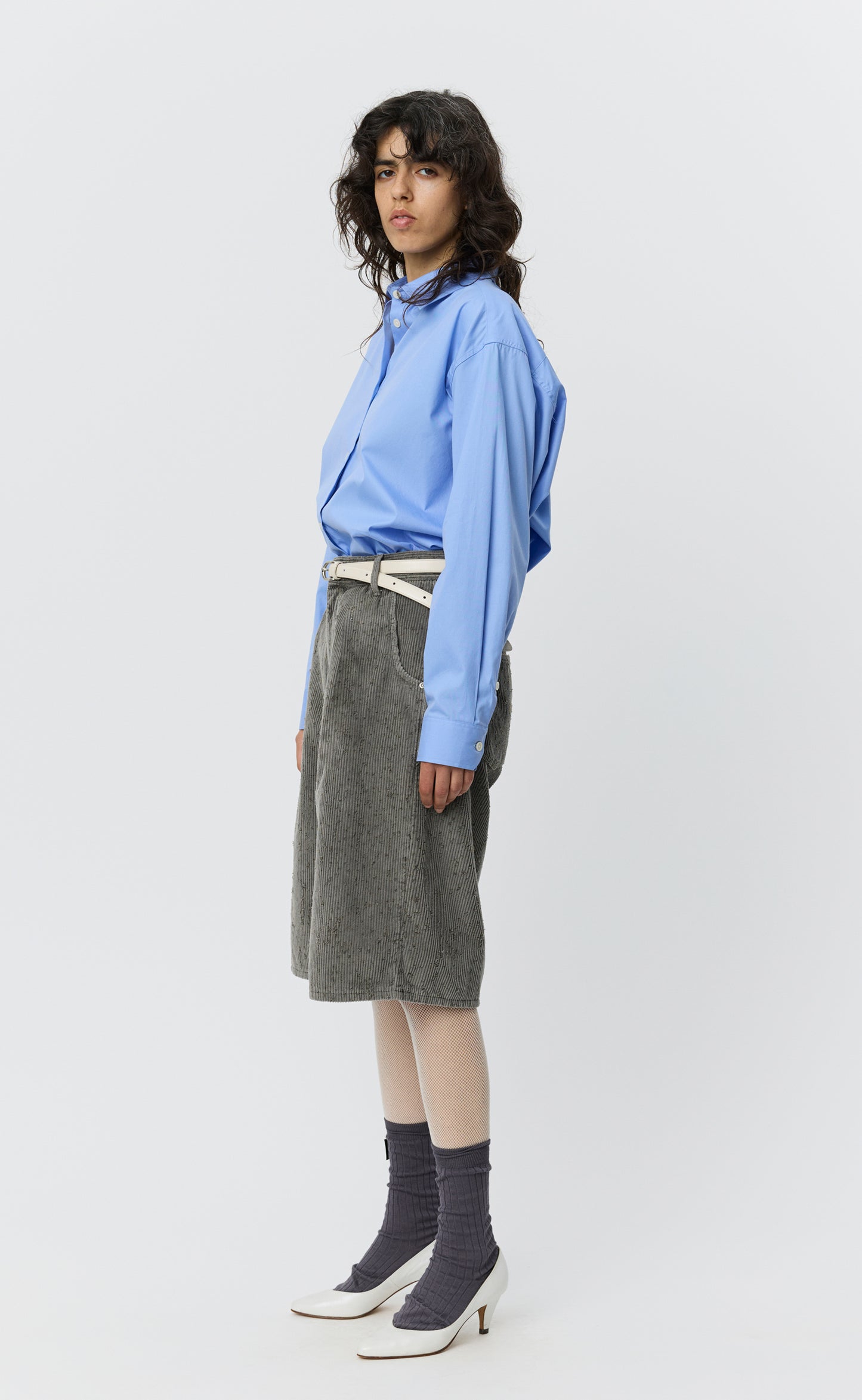 Editional Cord Shorts - Taupe Punch Out