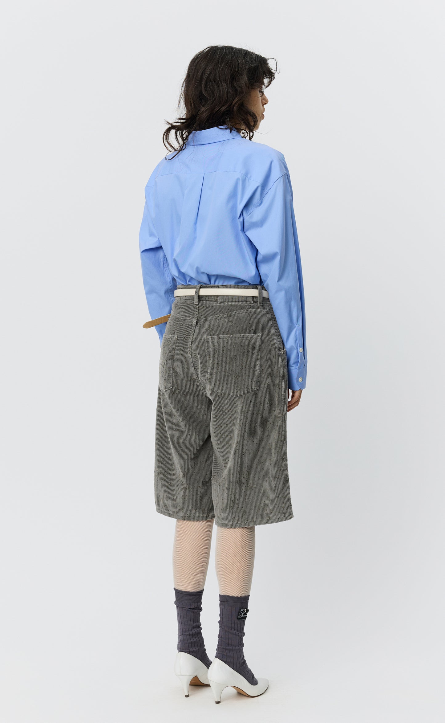 Editional Cord Shorts - Taupe Punch Out