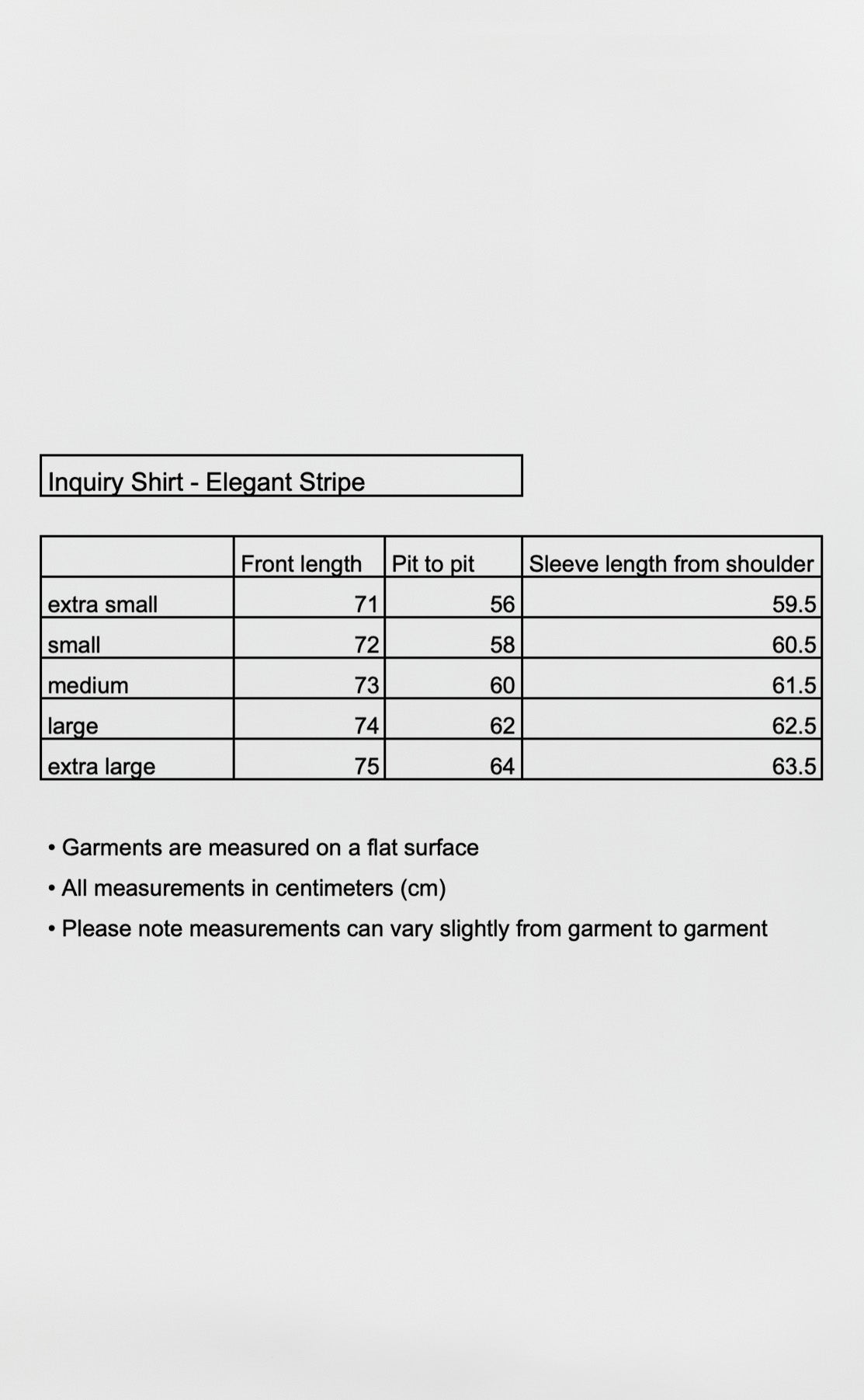 Inquiry Shirt - Elegant Stripe