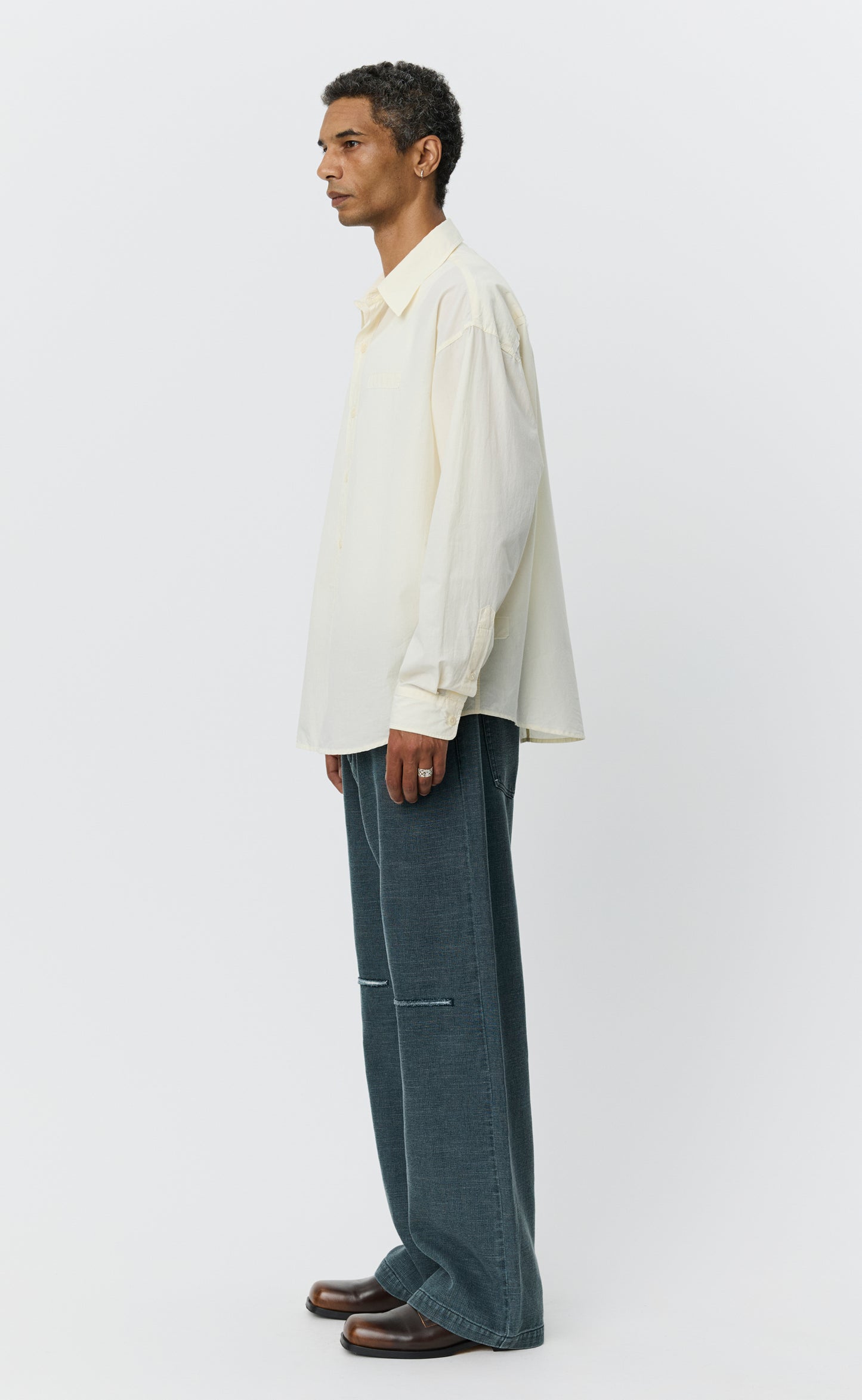 Essay Shirt - Off White Micro Check