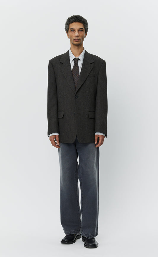 Estate Jacket - Brown Melange Stripe