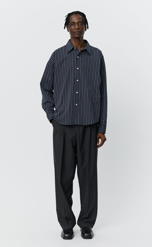 Exact Shirt - Black Office Stripe