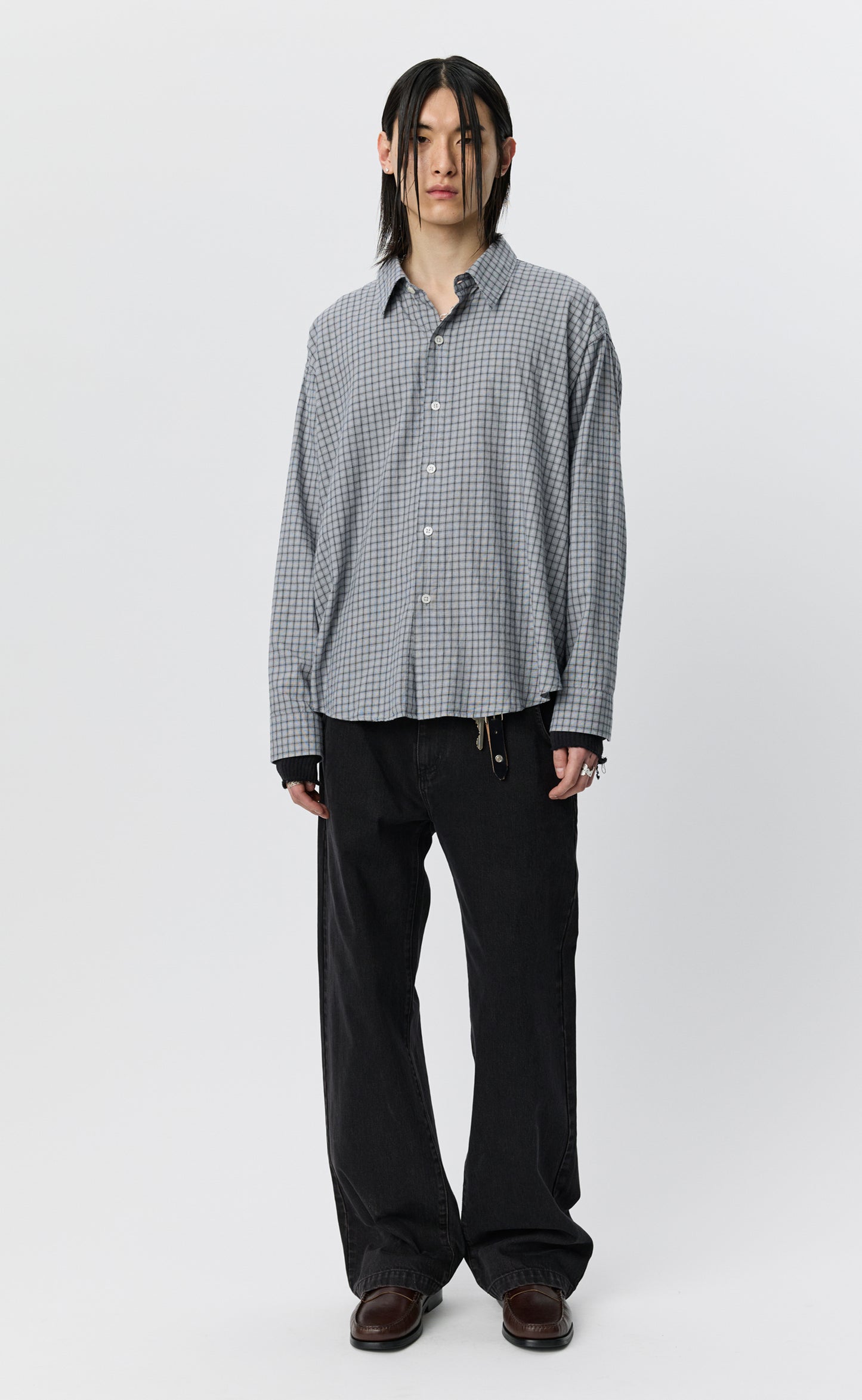 Exact Shirt - Light Grey Plaid