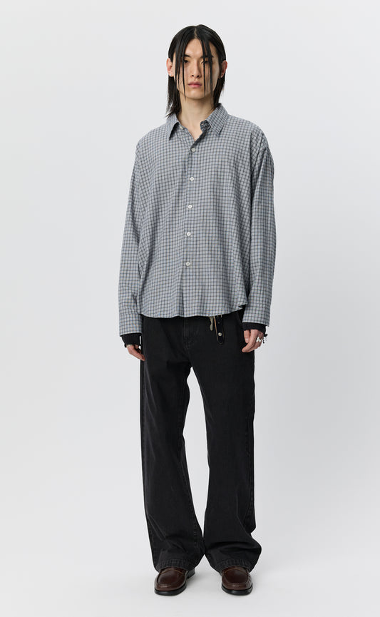 Exact Shirt - Light Grey Plaid