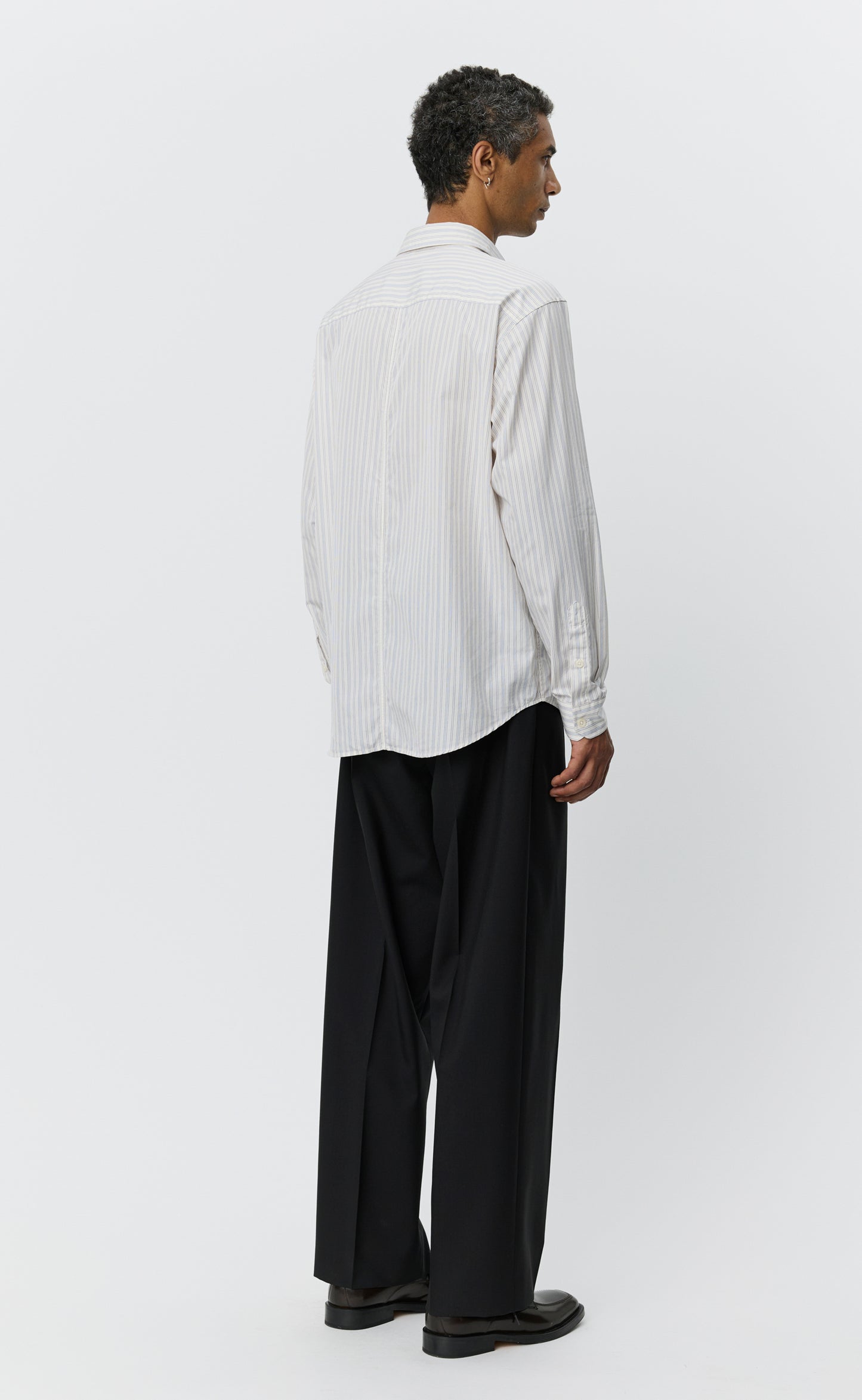 Evening Shirt - Off White Business Stripe