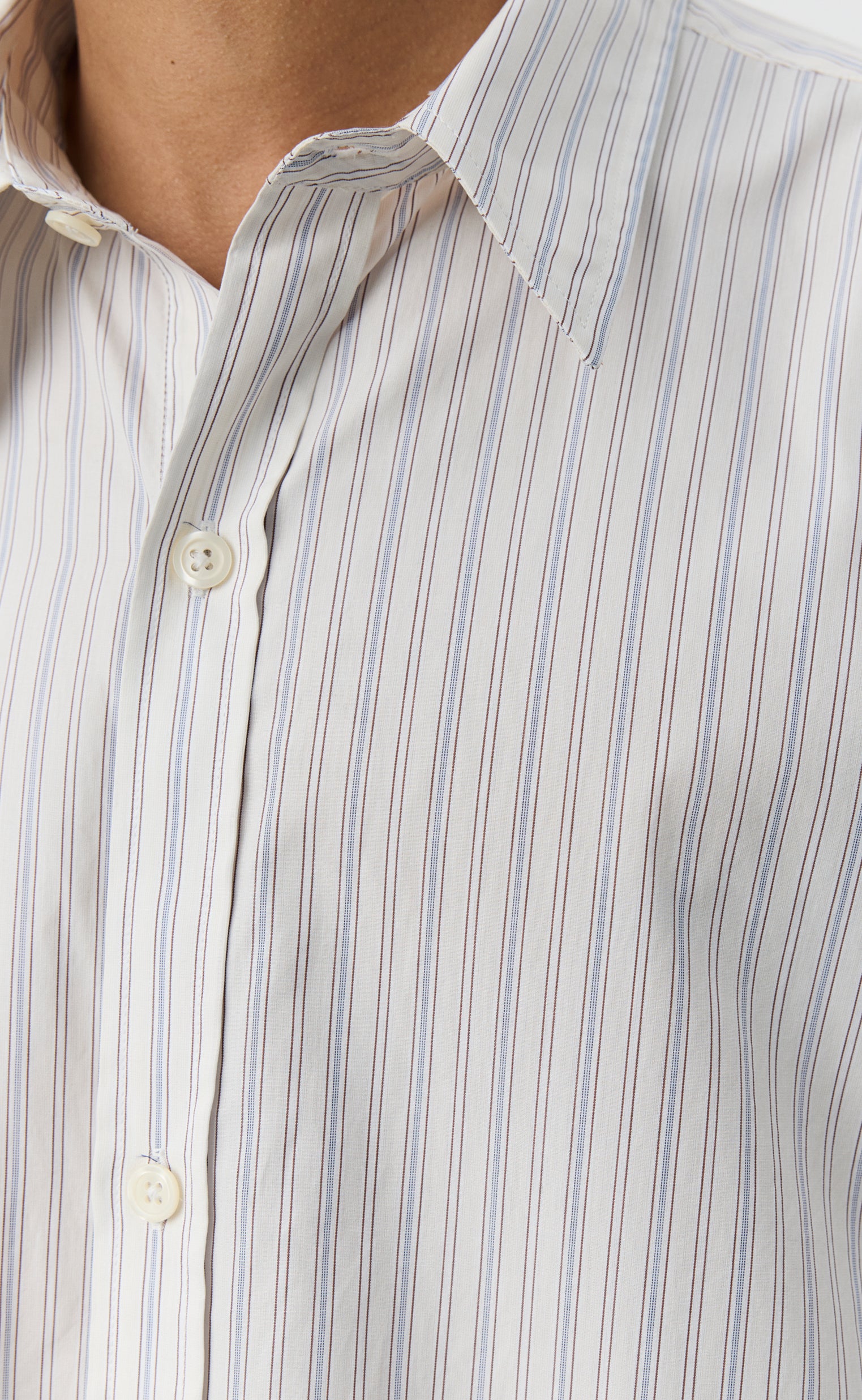 Evening Shirt - Off White Business Stripe – mfpen