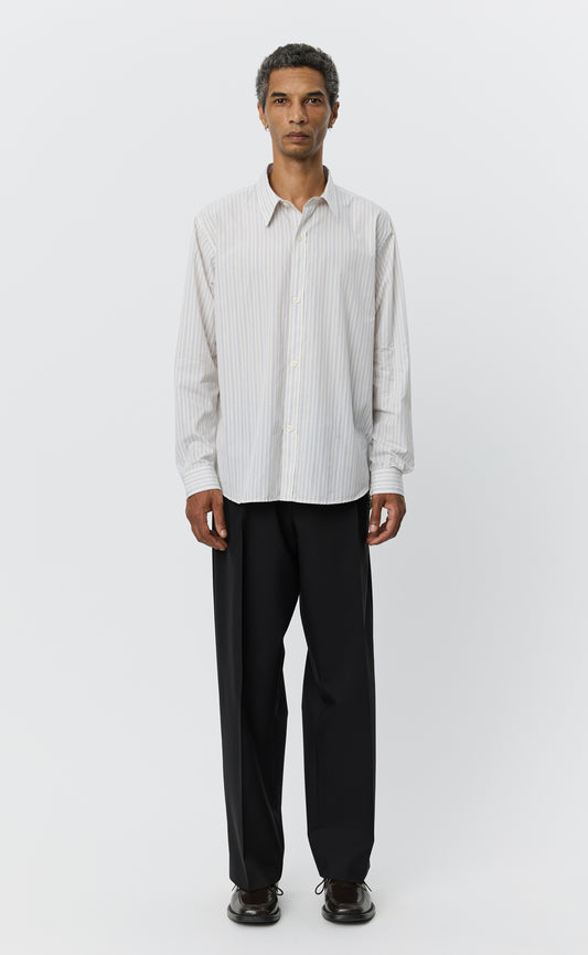 Evening Shirt - Off White Business Stripe