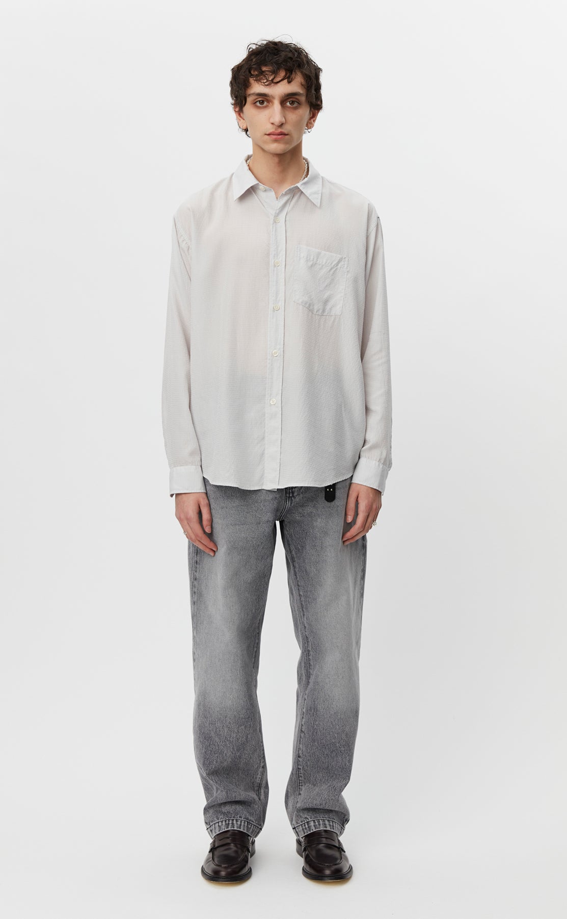 mfpen SS24 Executive Shirt - Light Grey Faconné