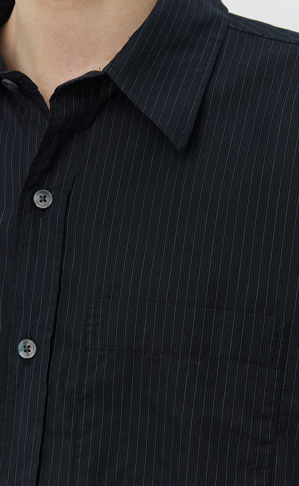 Executive Shirt - Black Pinstripe