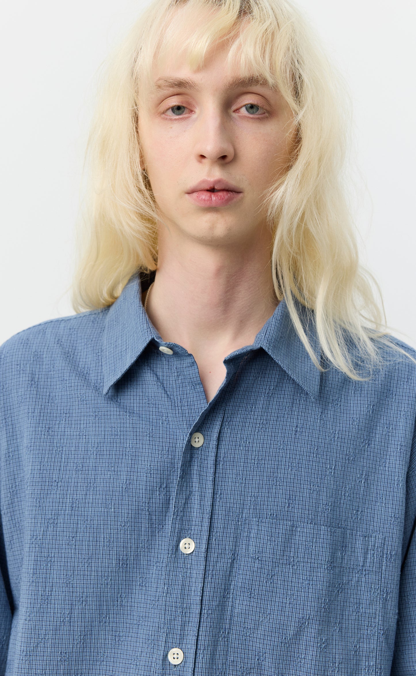 Executive Shirt - Blue Mini Check