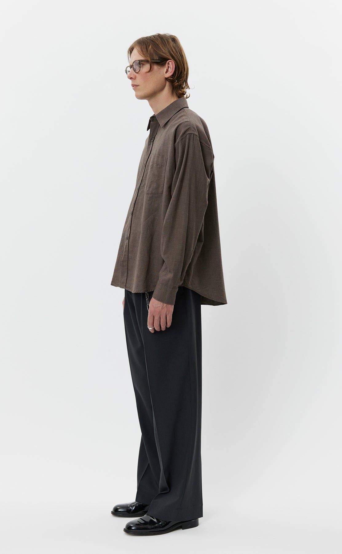 Executive Shirt - Brown Micro Check
