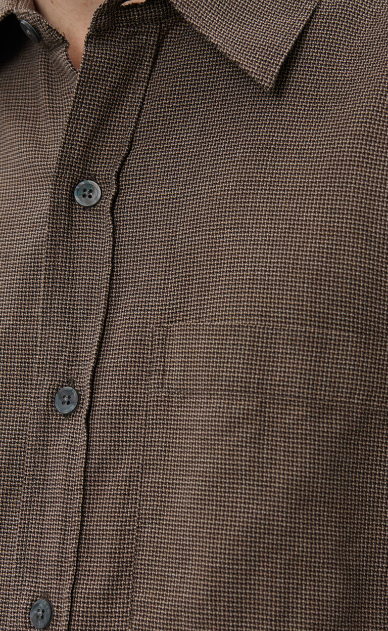 Executive Shirt - Brown Micro Check