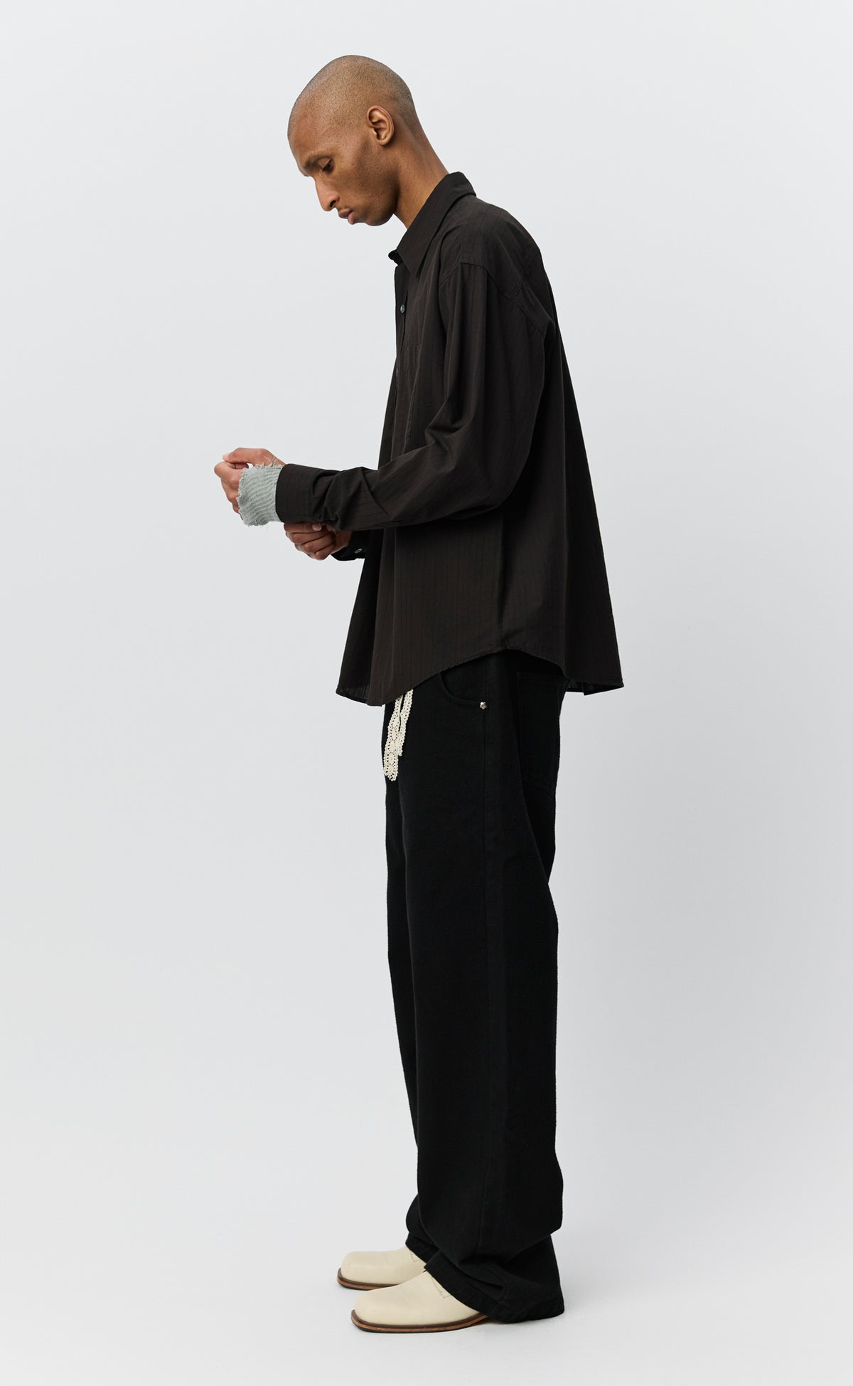 Executive Shirt - Dark Brown Stripe