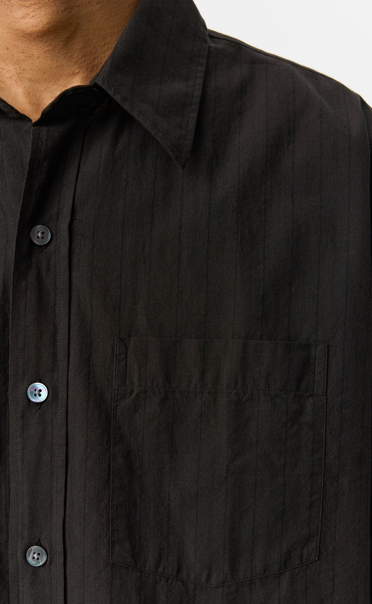 Executive Shirt - Dark Brown Stripe