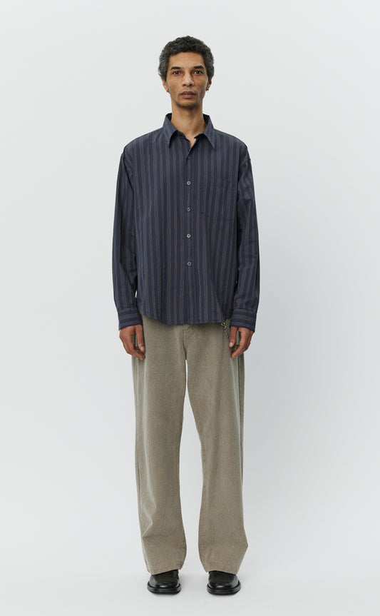 Executive Shirt - Dark Grey Double Stripe
