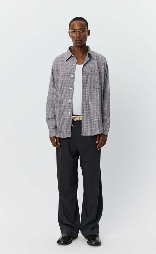 Executive Shirt - Grey Textured Check