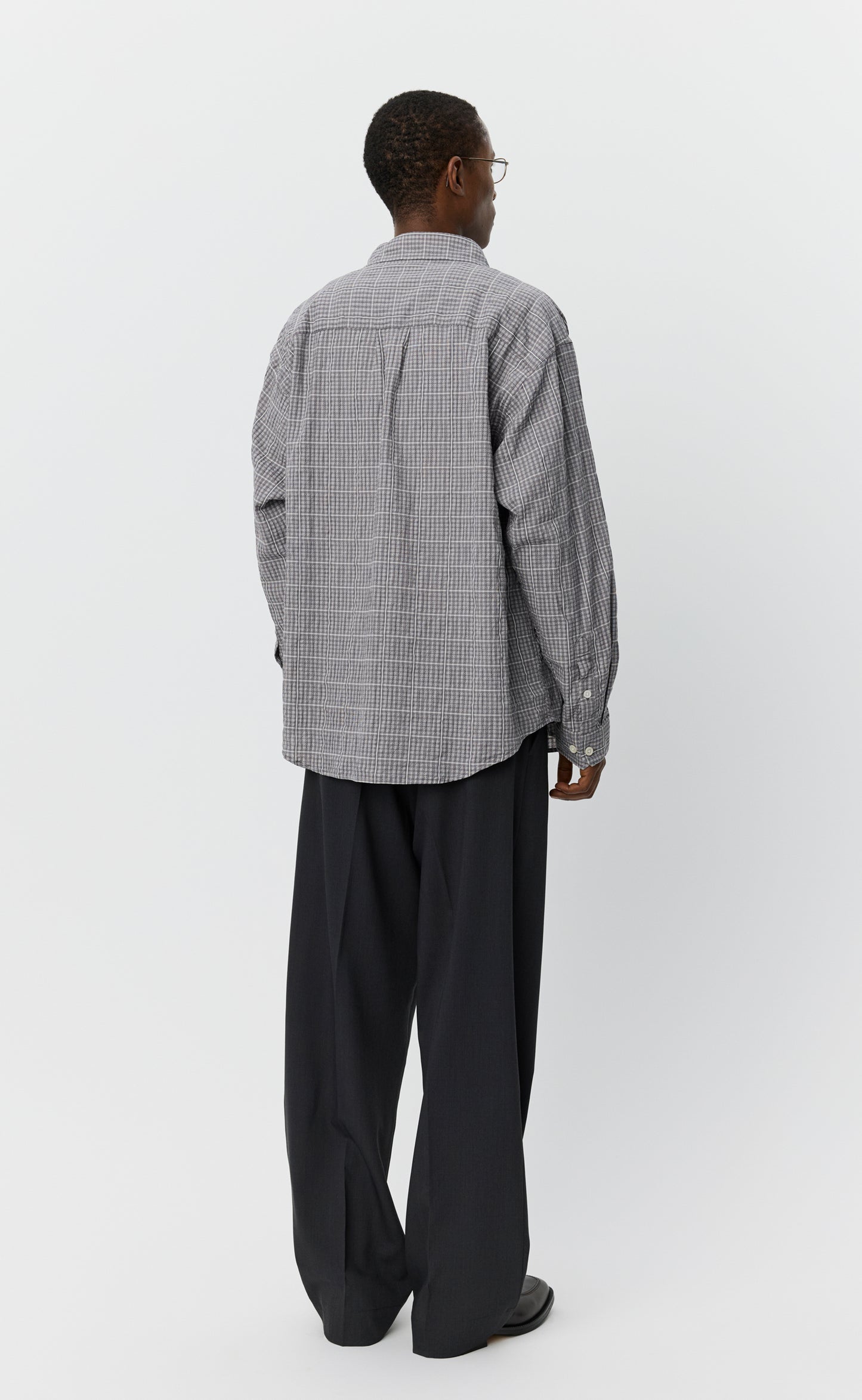 Executive Shirt - Grey Textured Check