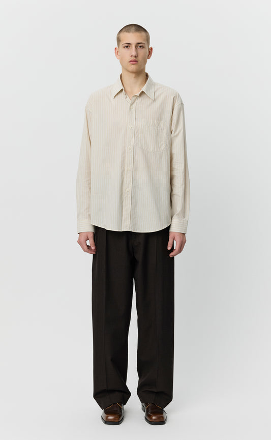 Executive Shirt - Light Brown Archive Stripe