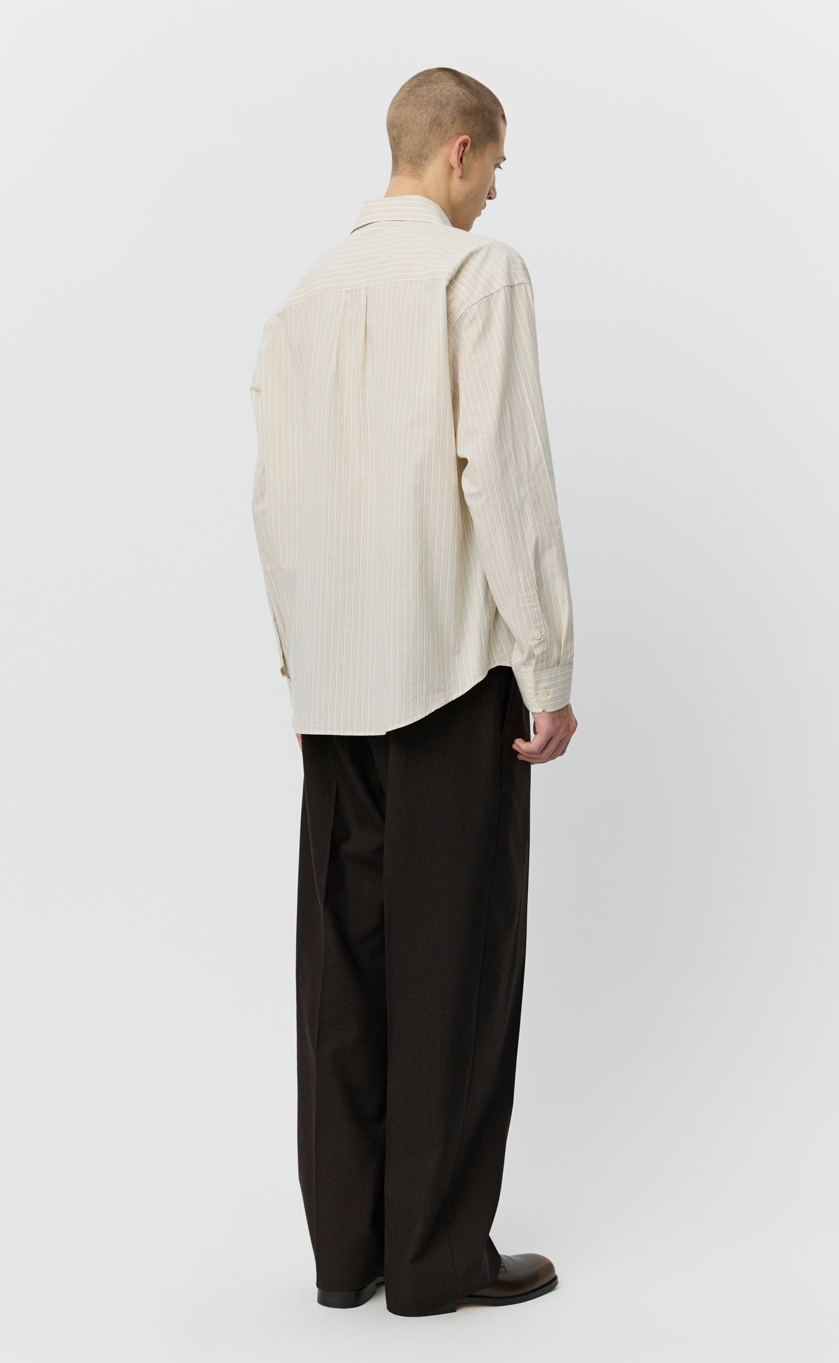 Executive Shirt - Light Brown Archive Stripe – mfpen