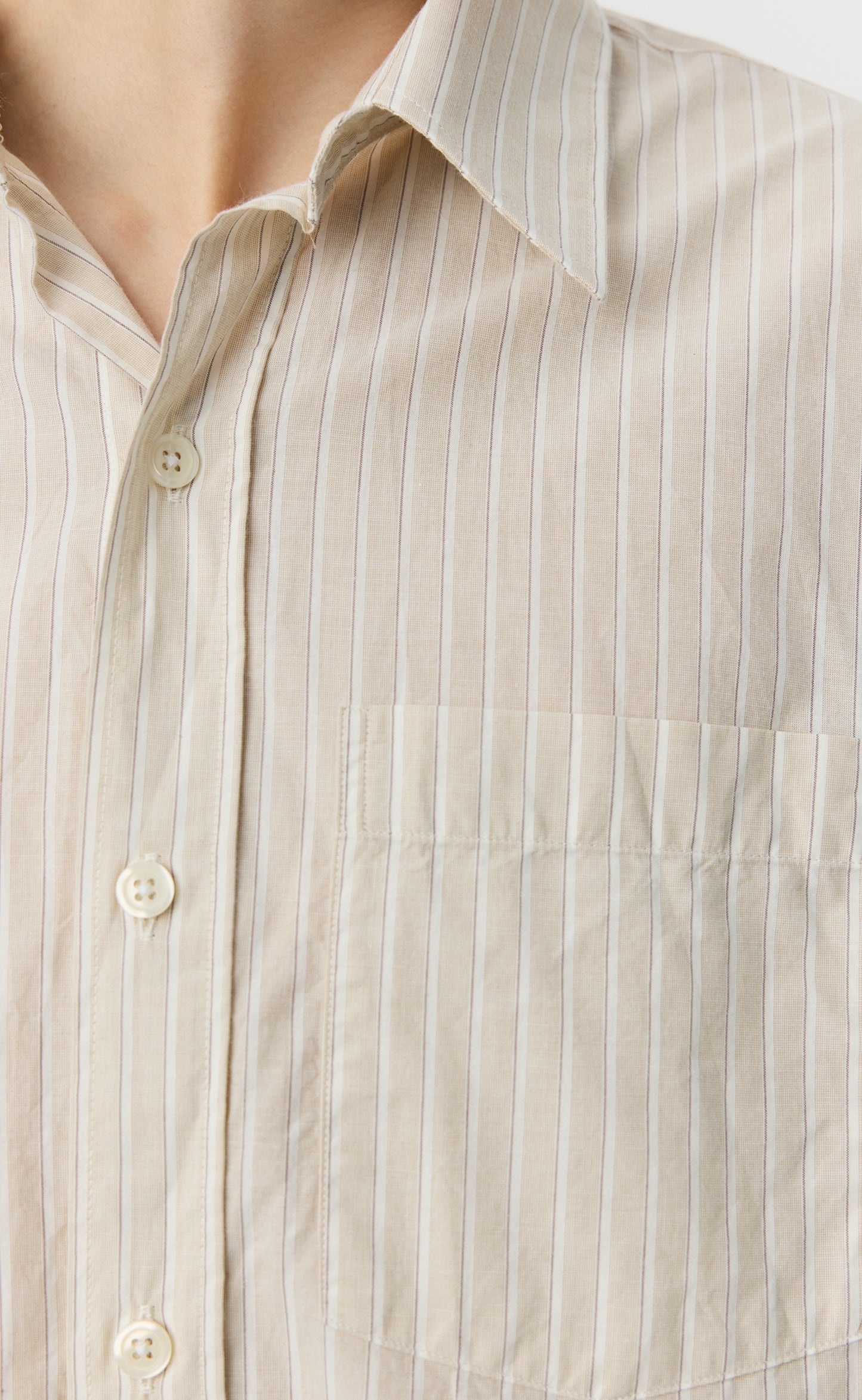 Executive Shirt - Light Brown Archive Stripe