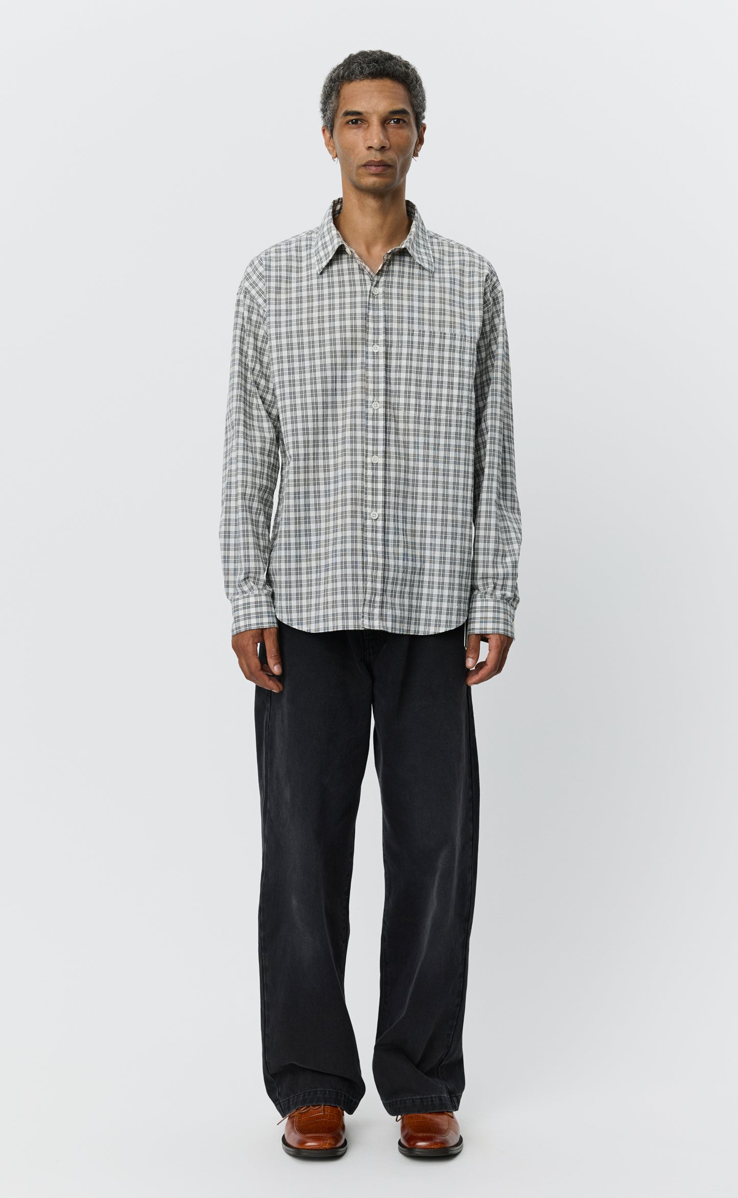 Executive Shirt - Off White Check