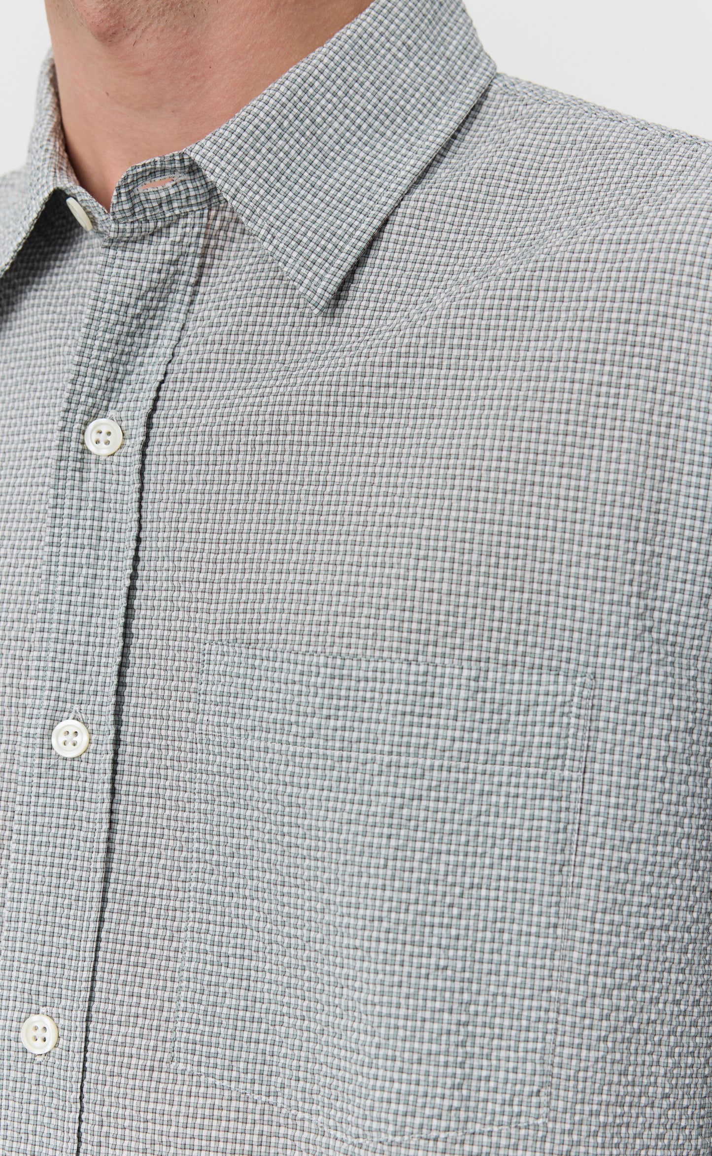 Executive Shirt - Textured Bottle Grey Check
