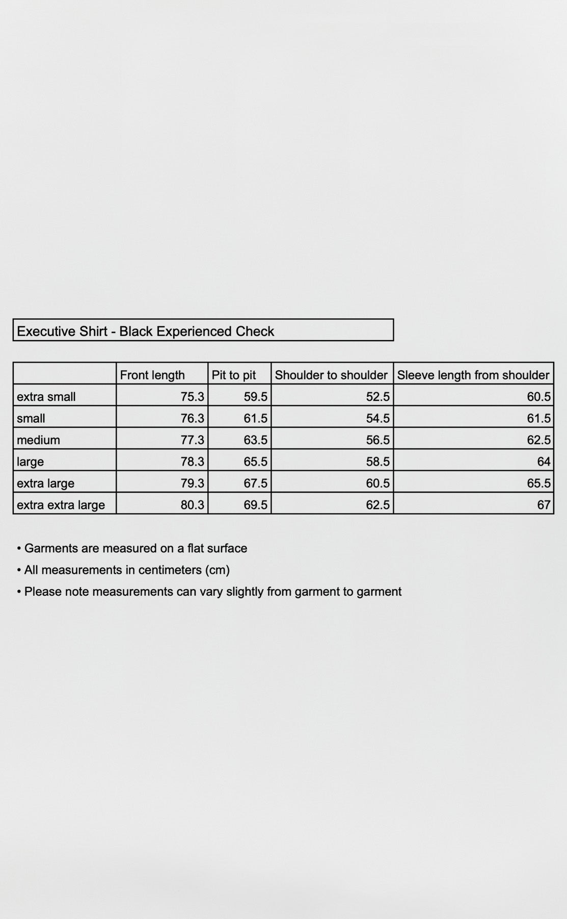 Executive Shirt - Black Experienced Check