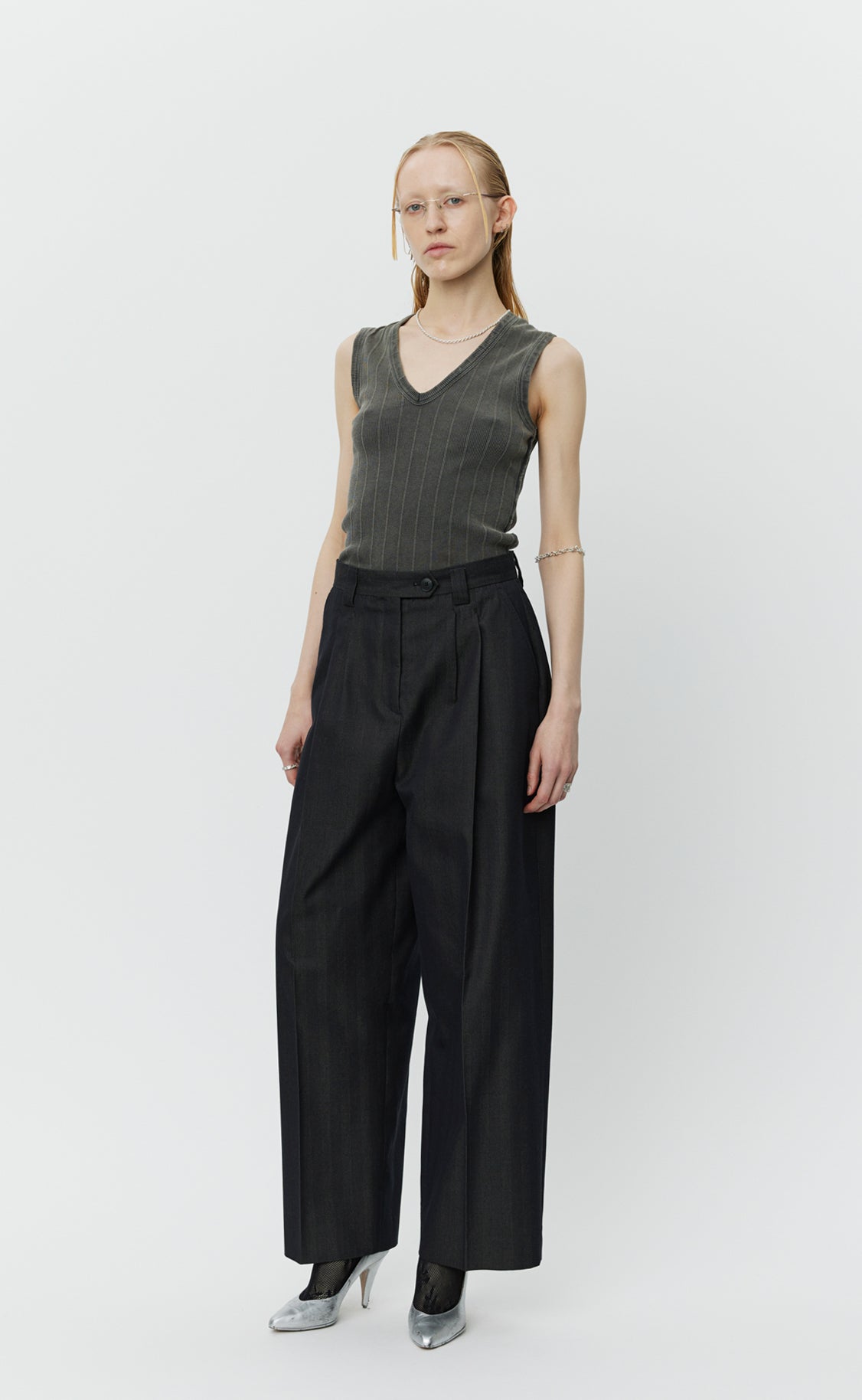 Favorite Trousers - Black Solaro Herringbone