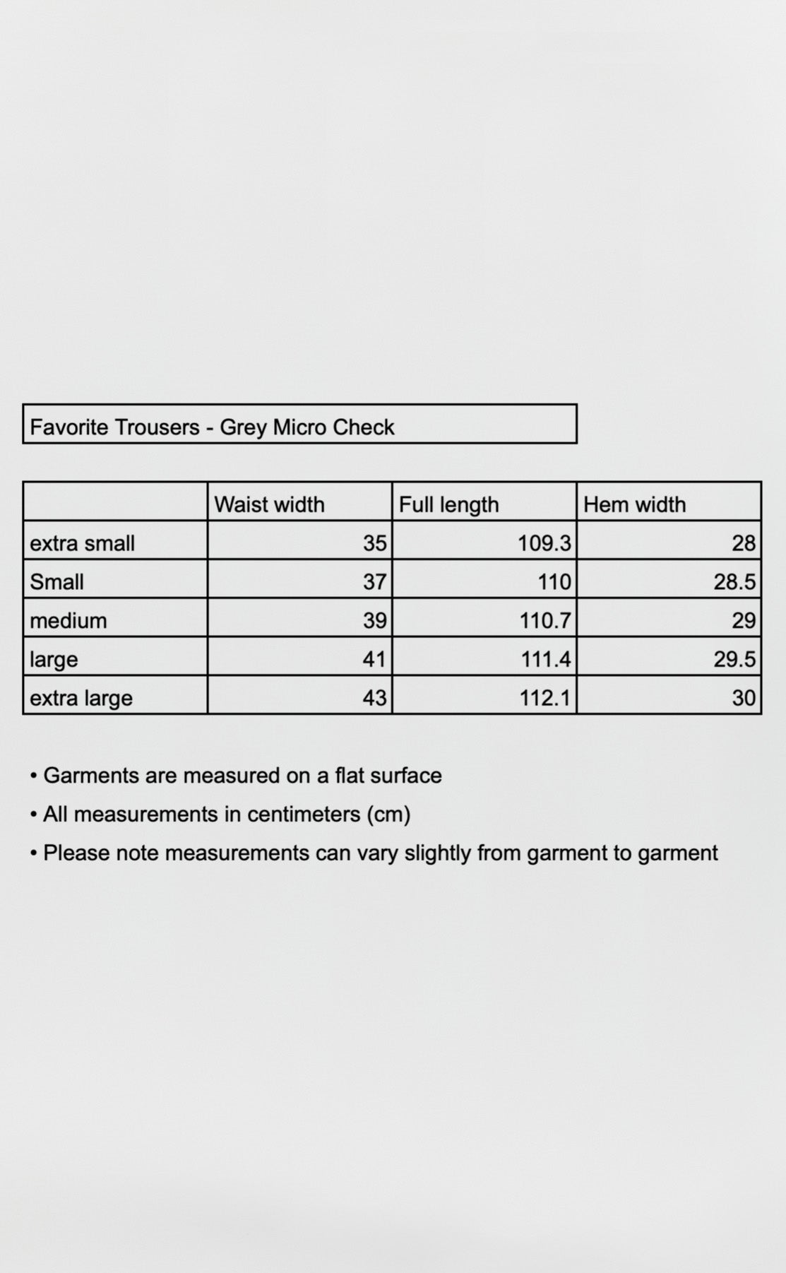 Favorite Trousers - Grey Micro Check