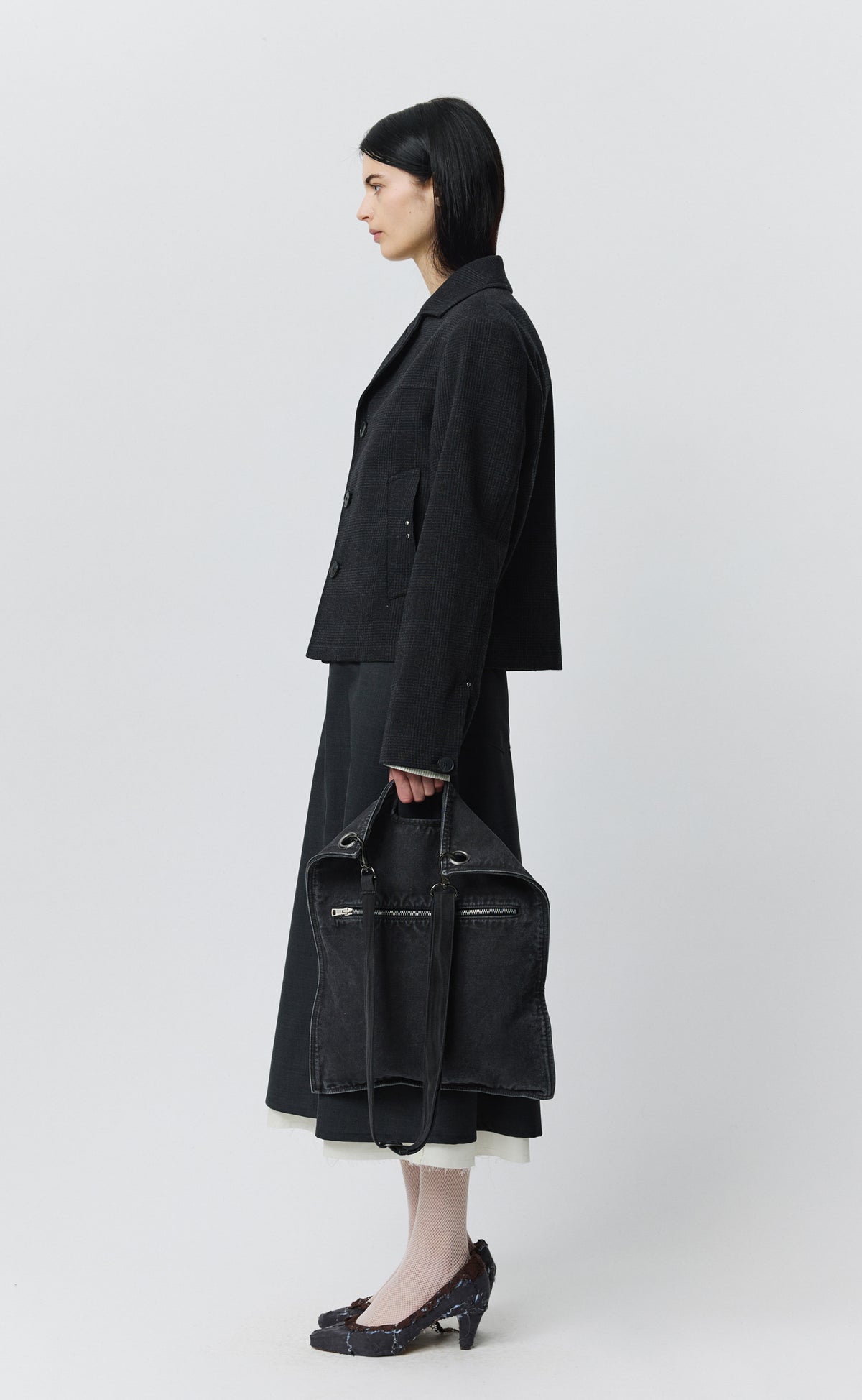 Flat Tote - Stonewashed Grey