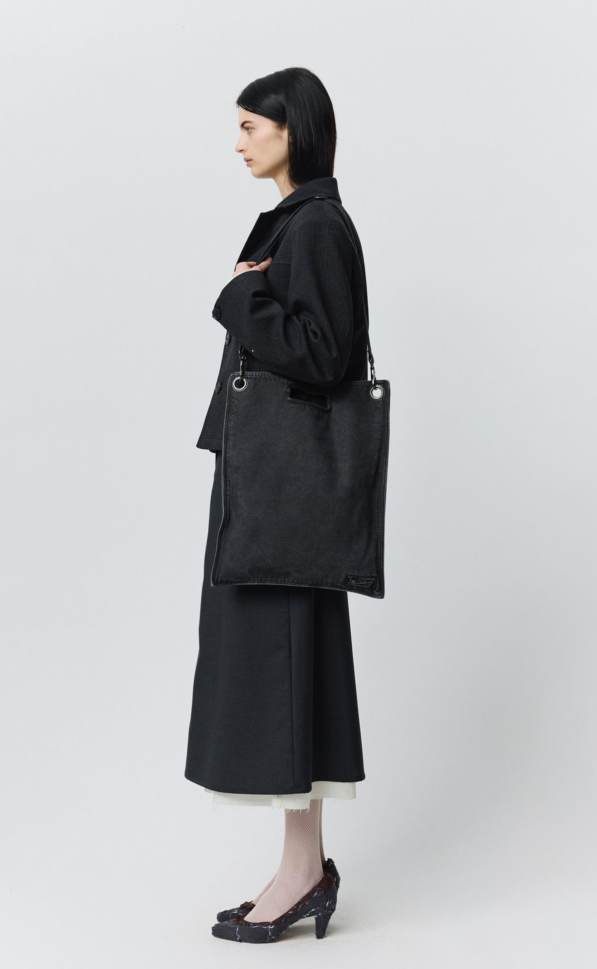 Flat Tote - Stonewashed Grey