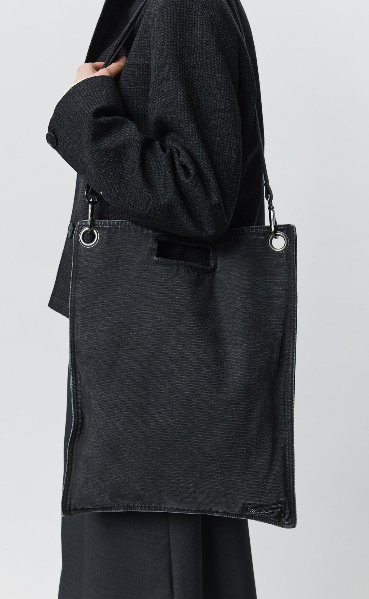 Flat Tote - Stonewashed Grey