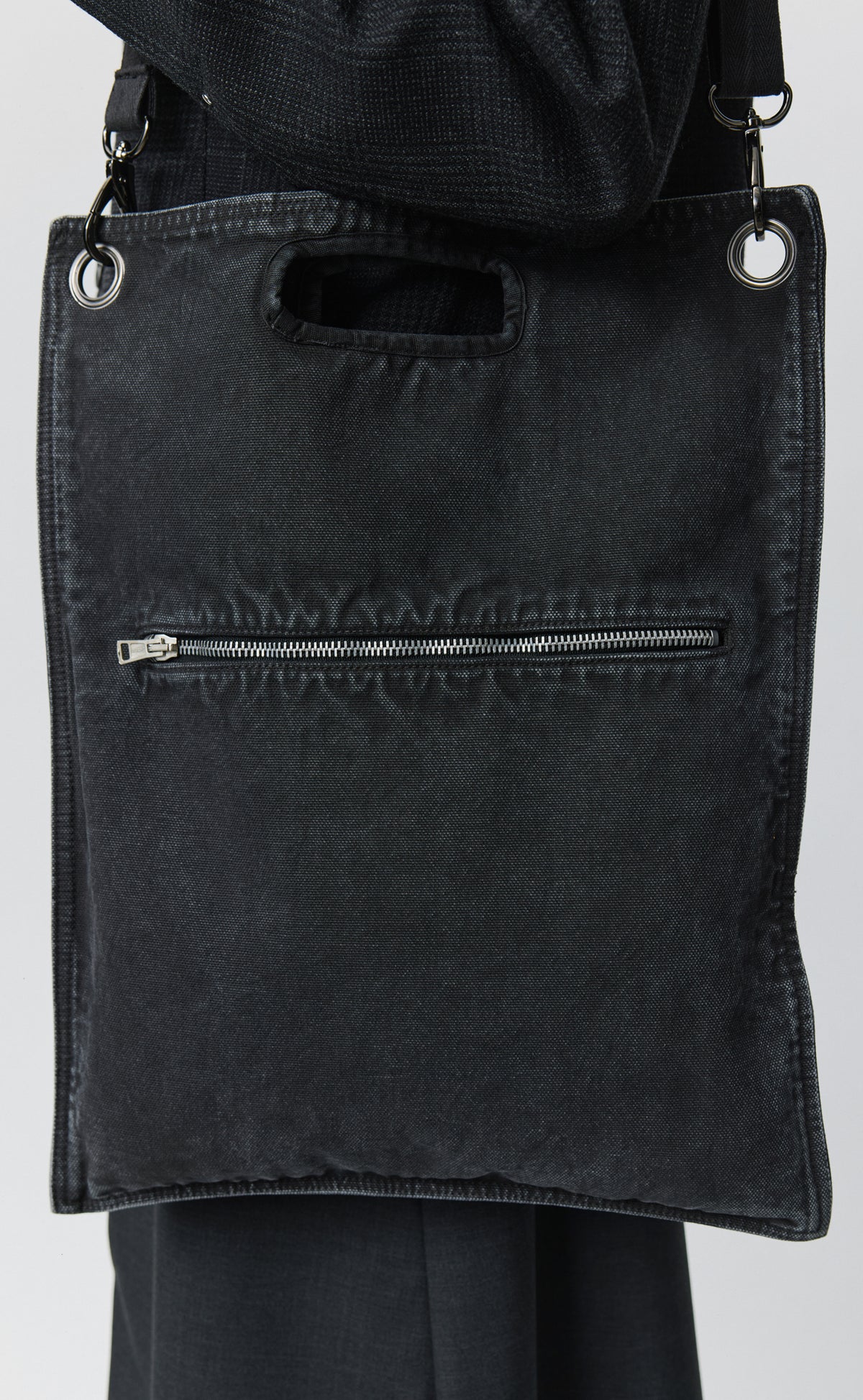 Flat Tote - Stonewashed Grey