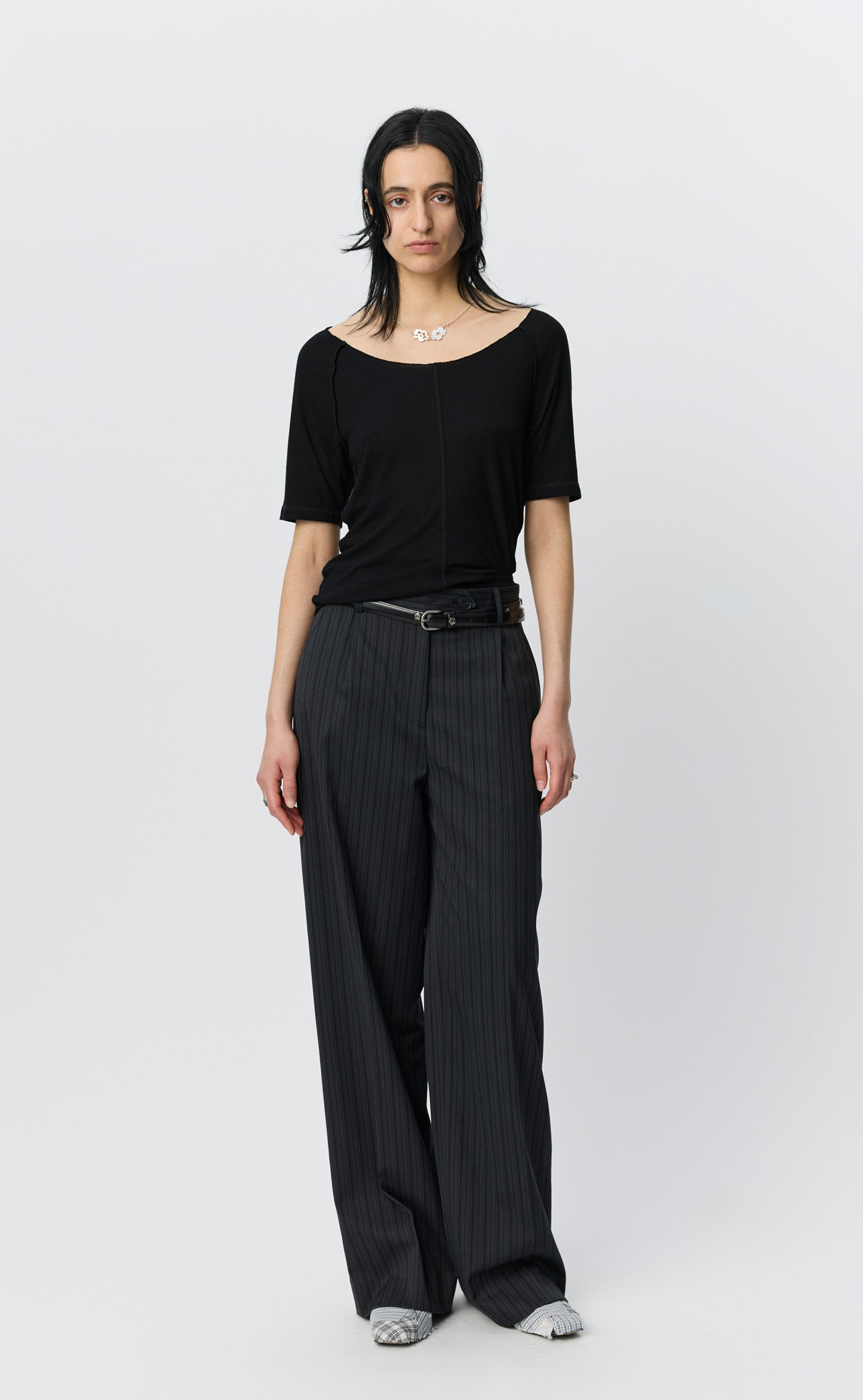 Flatlock Raglan Tee - Black Rib