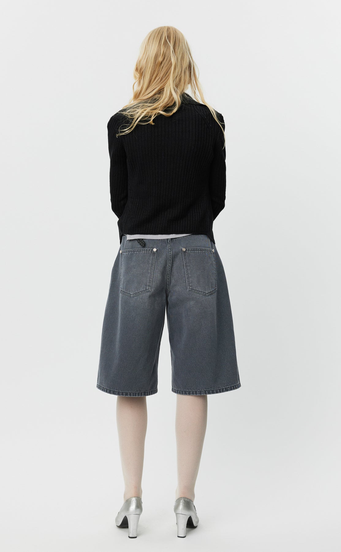 Flower Rivet Shorts - Slate