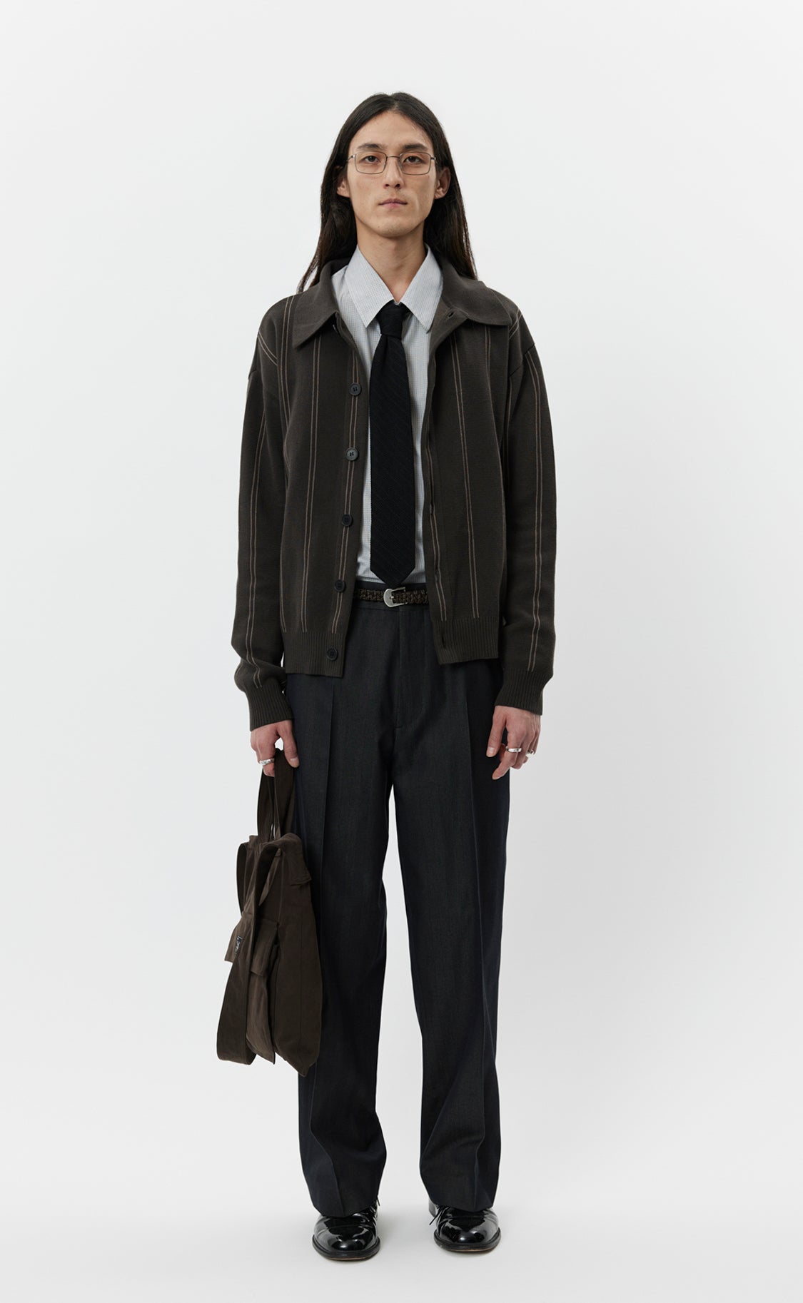 Formal Cardigan - Biscuit Stripe