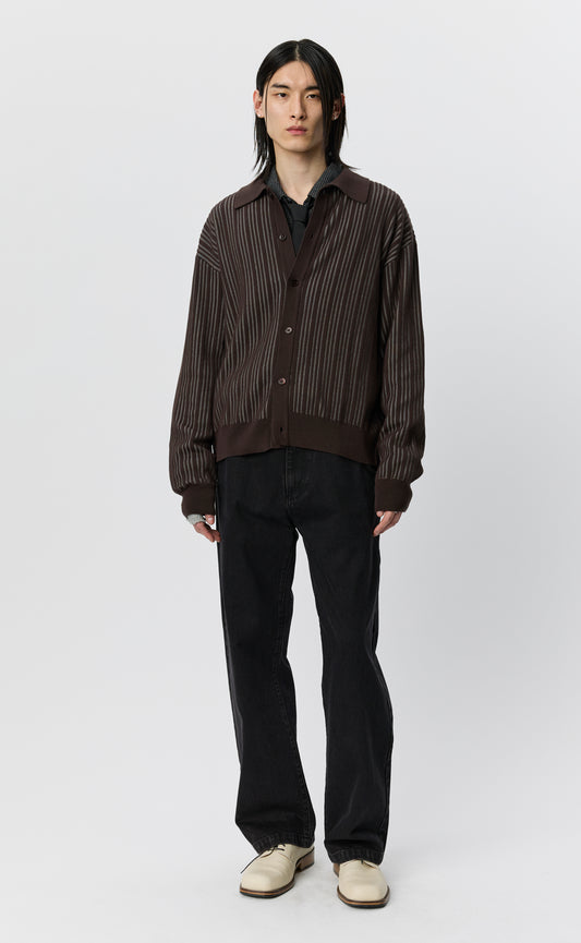Formal Cardigan - Cookie Stripe Rib