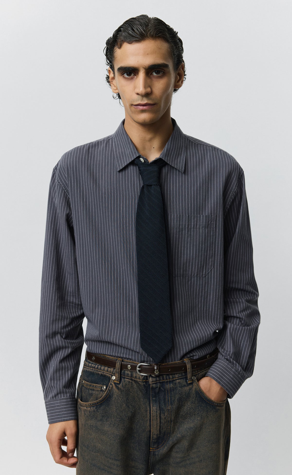 Formal Tie - Midnight Stripe