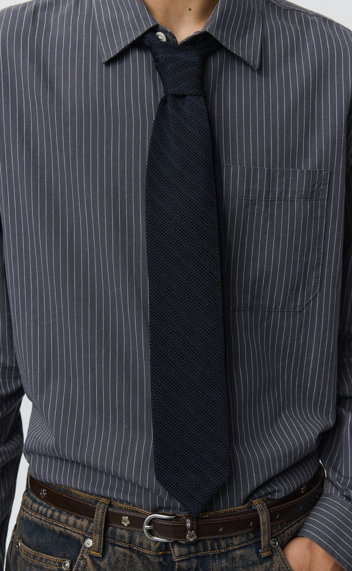 Formal Tie - Midnight Stripe