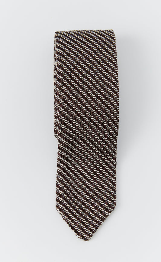 Formal Tie - Brown Stripe