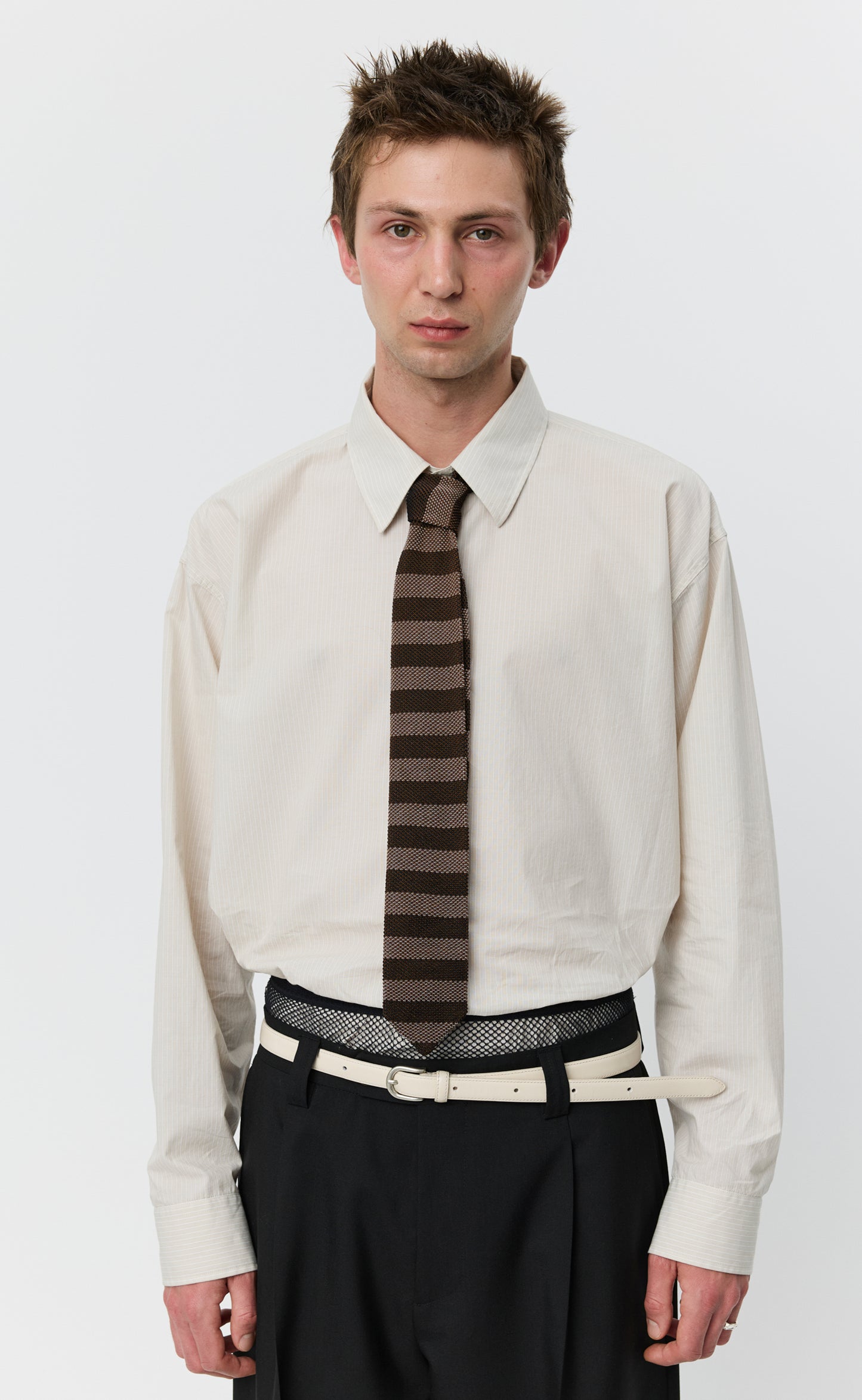 Formal Tie - Brown Candy Stripe