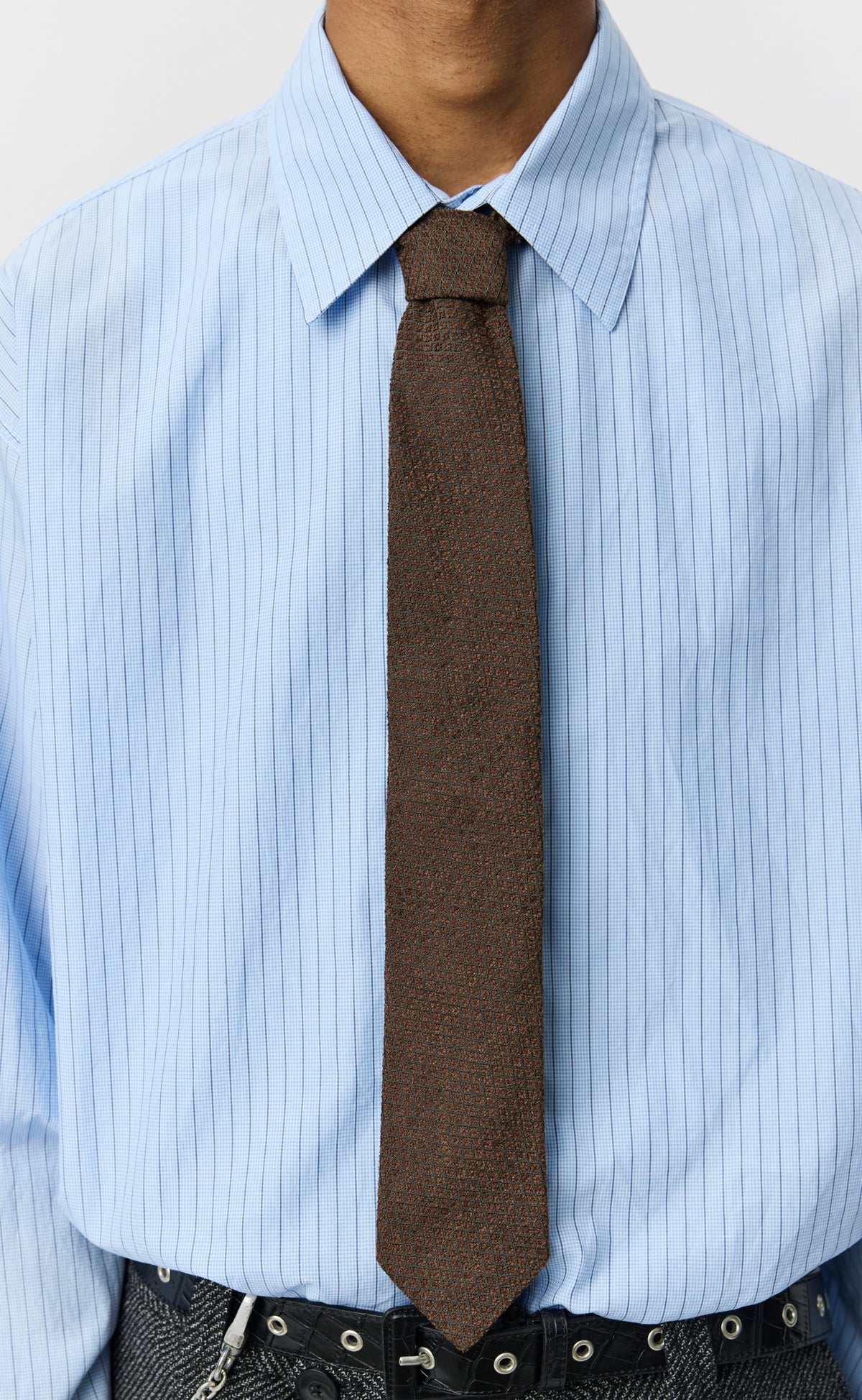 Formal Tie - Grid Brown
