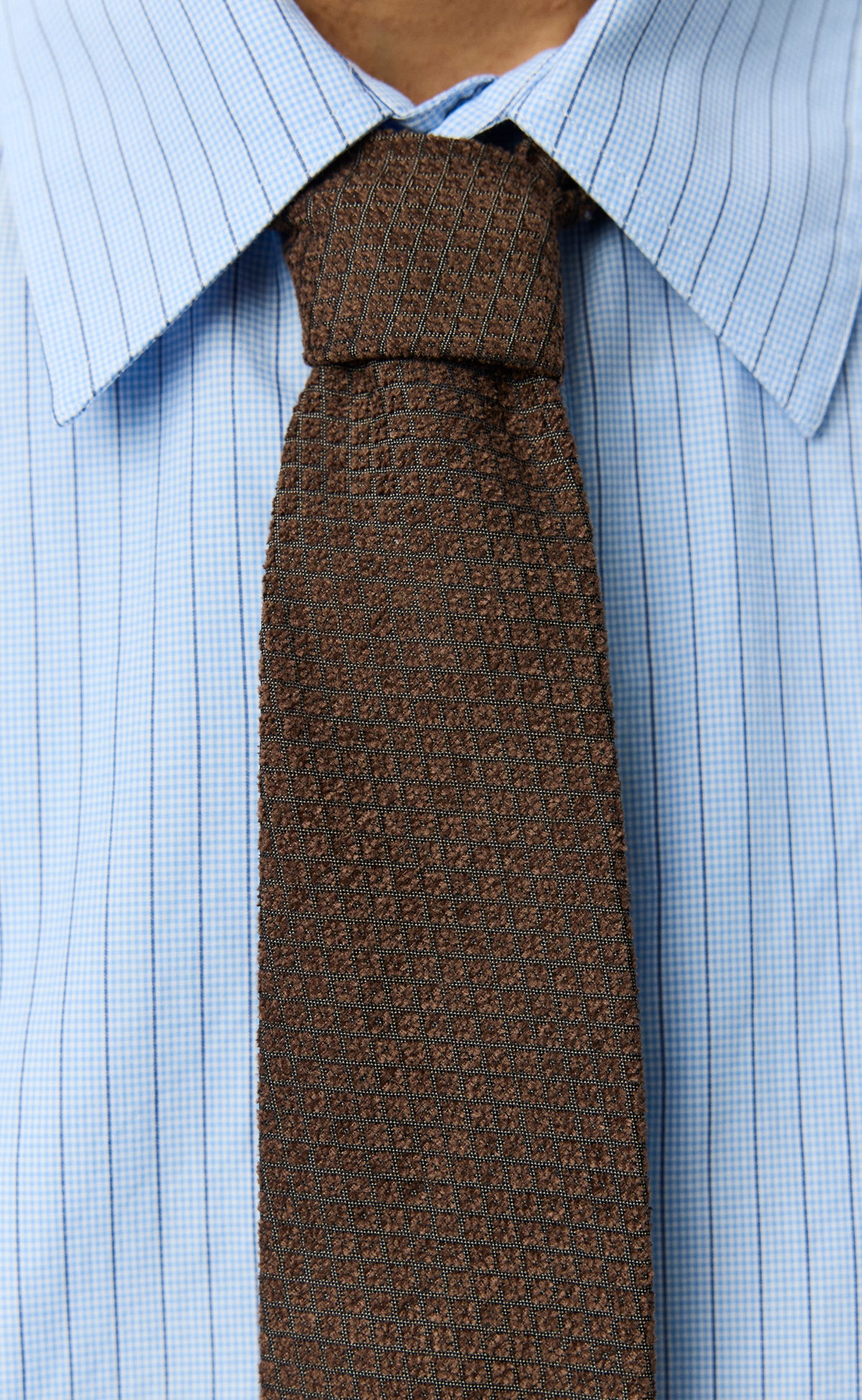 Formal Tie - Grid Brown