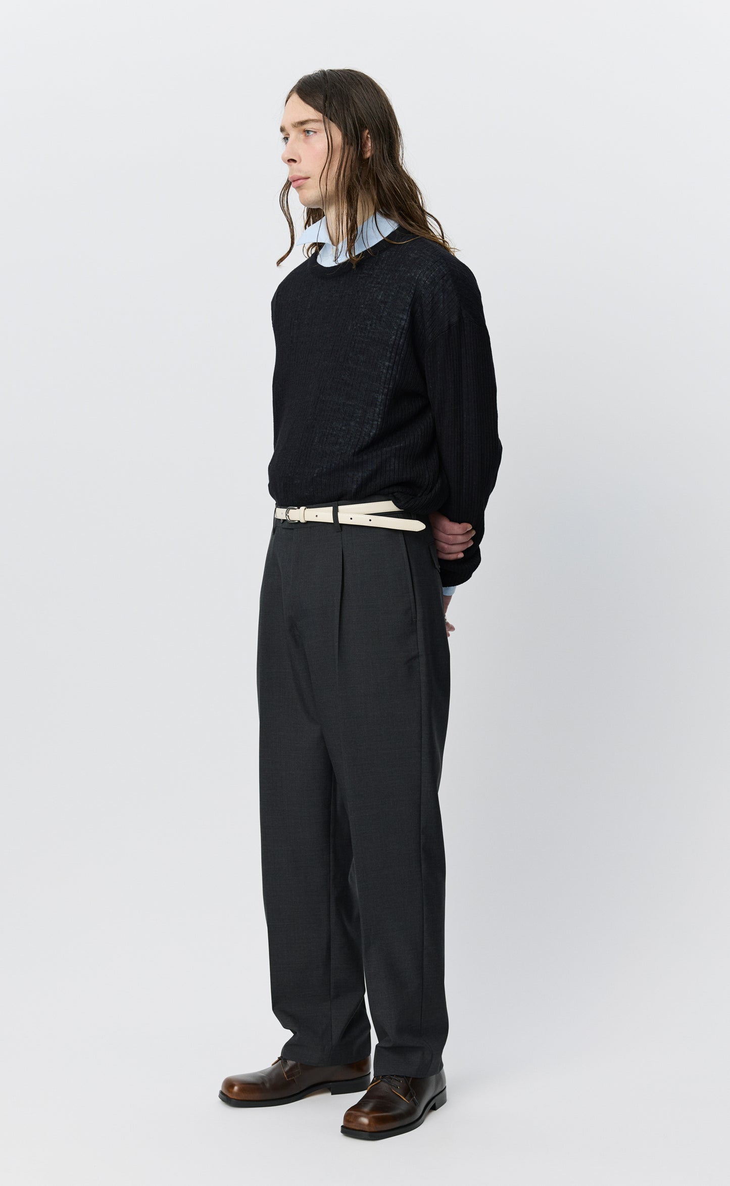 Formal Trousers - Dark Grey Tropical Wool