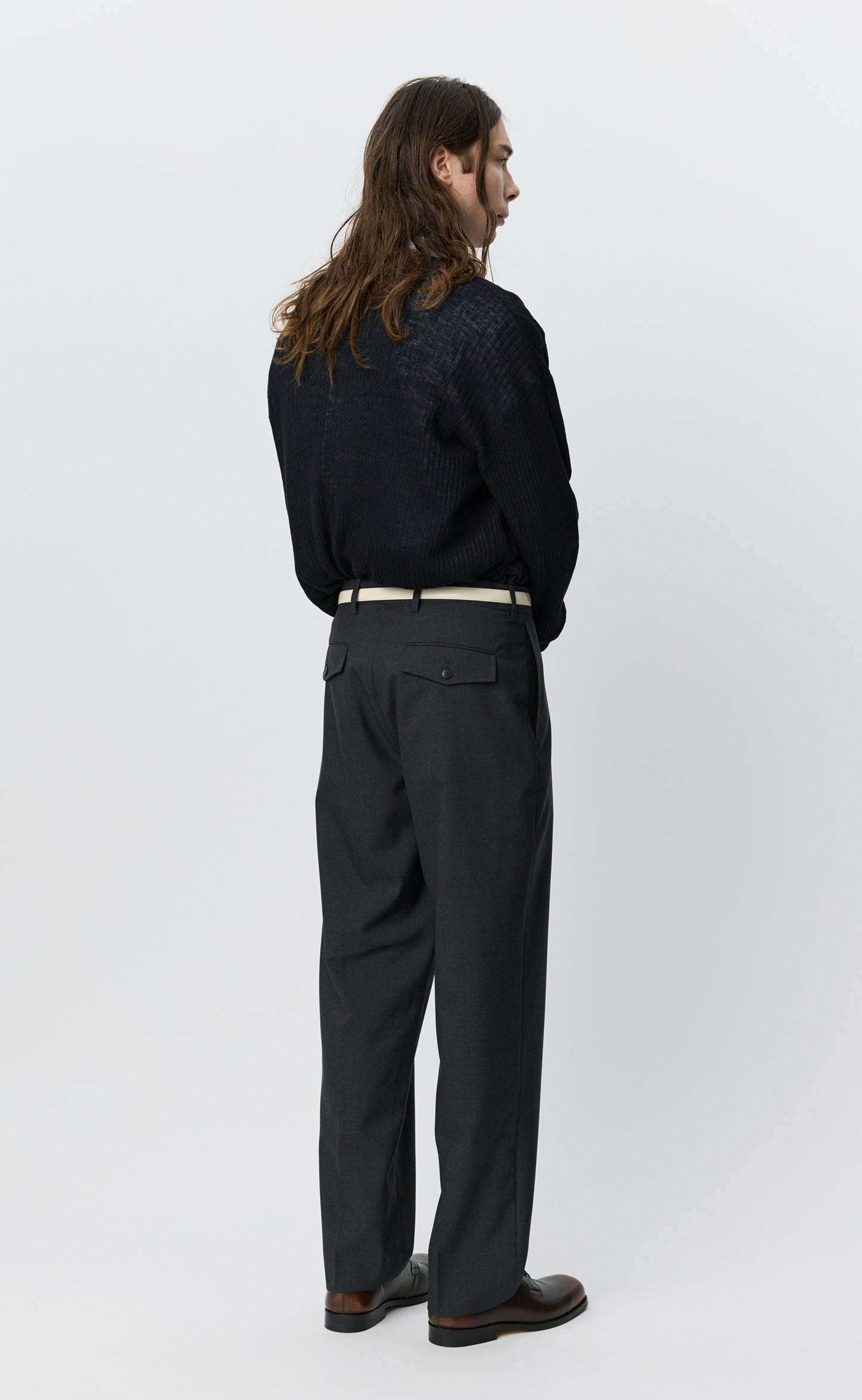 Formal Trousers - Dark Grey Tropical Wool